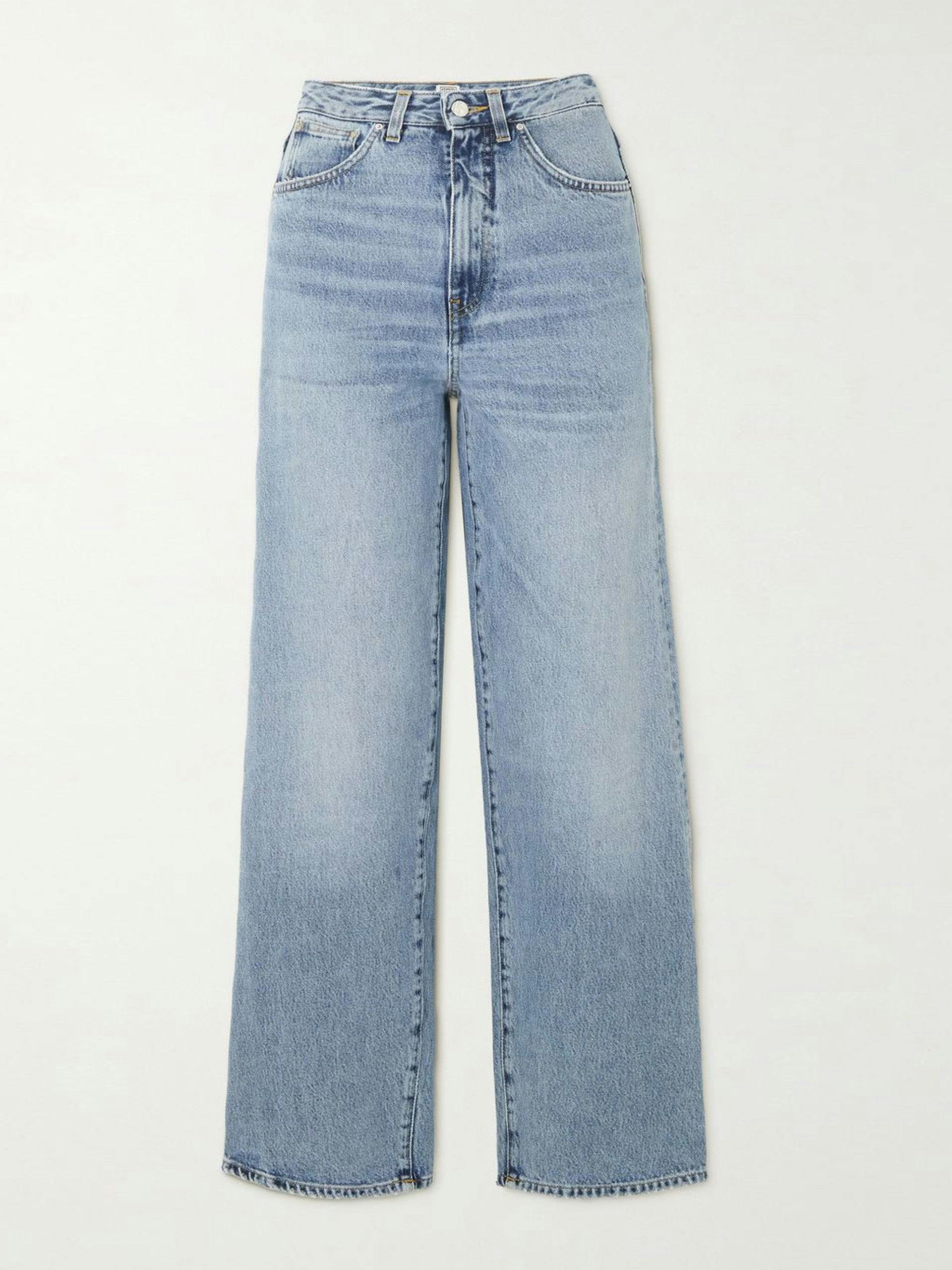 High-rise flared organic jeans
