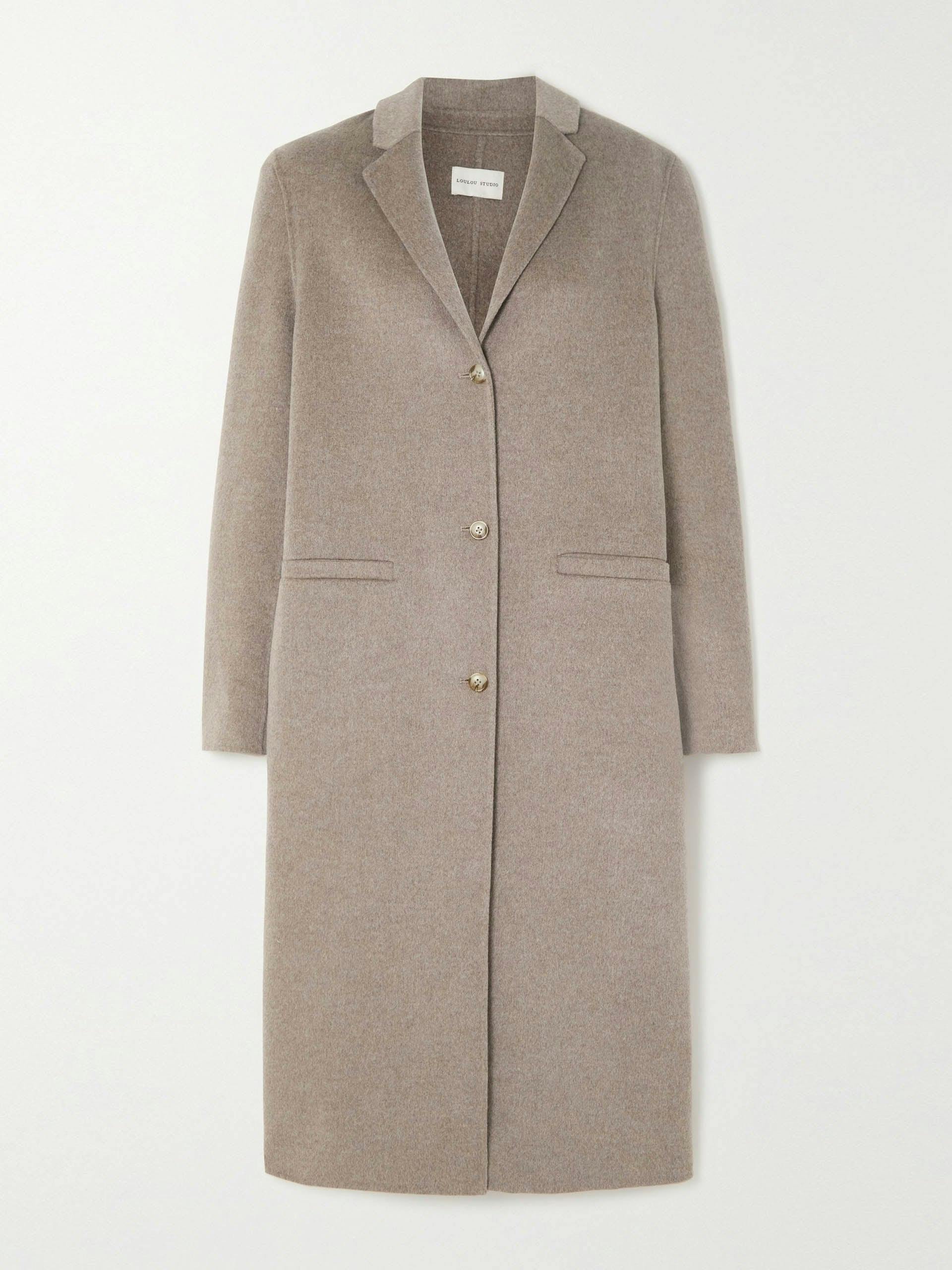 Wool and cashmere-blend coat