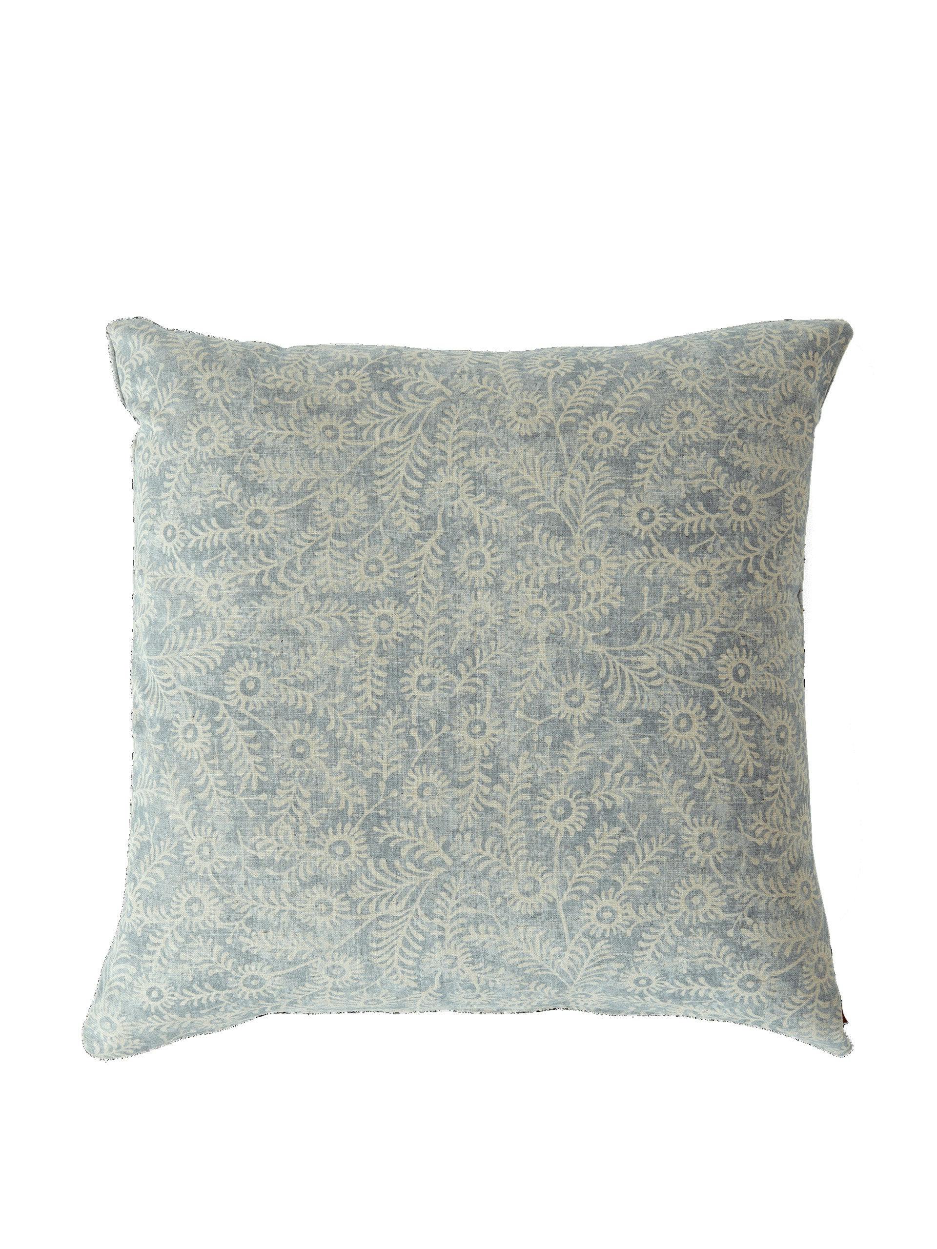 Large square cushion in blue