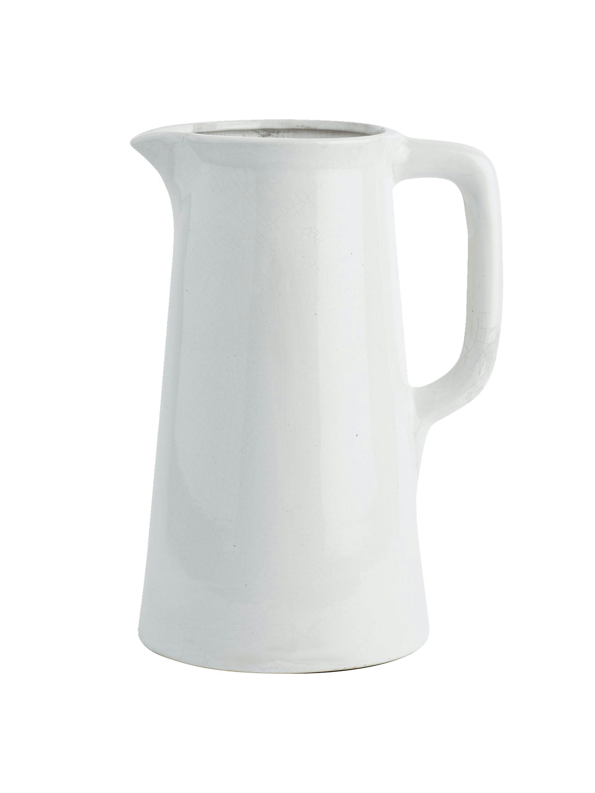 Corinium white jug vase