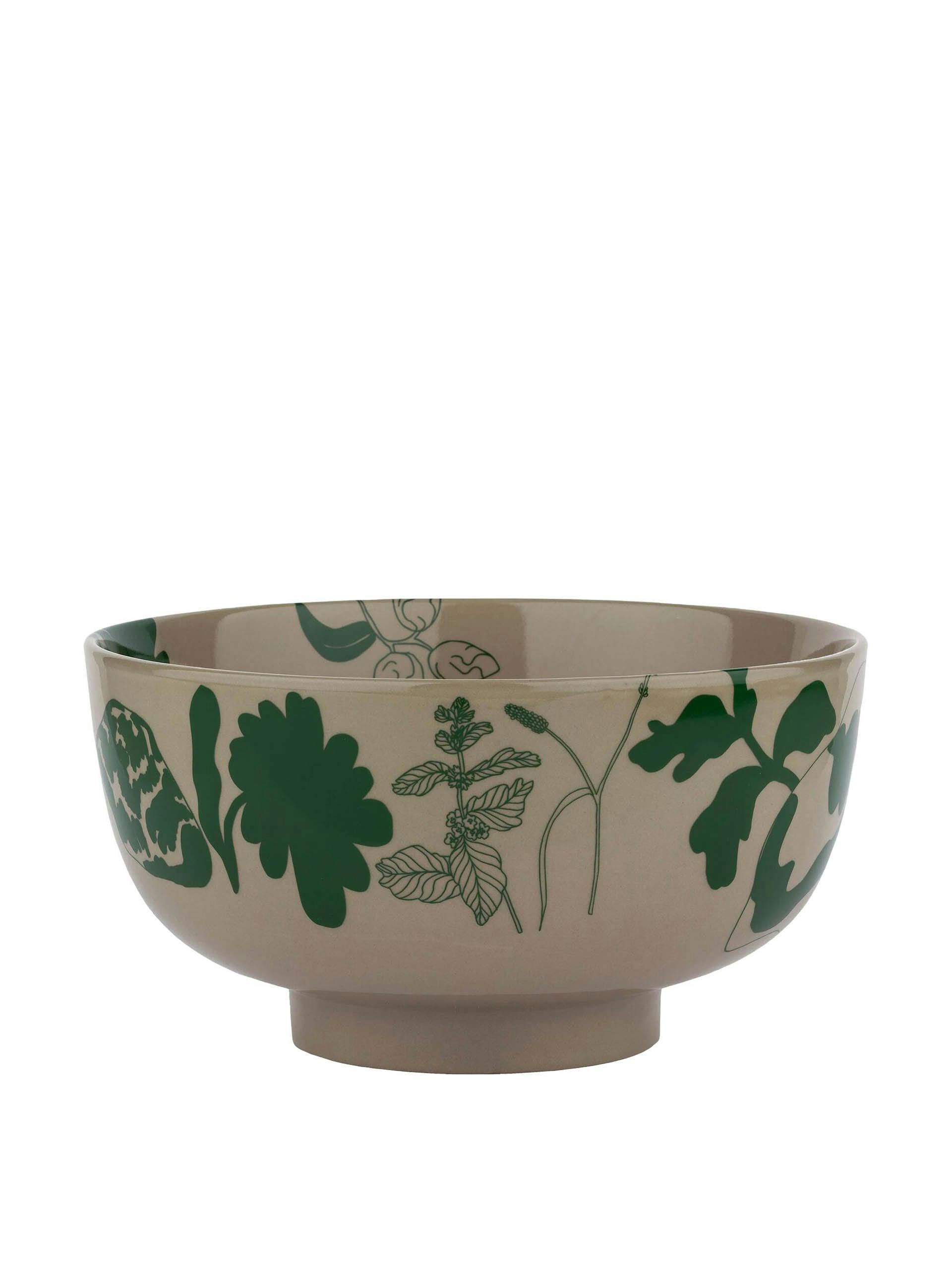 Terra green serving bowl