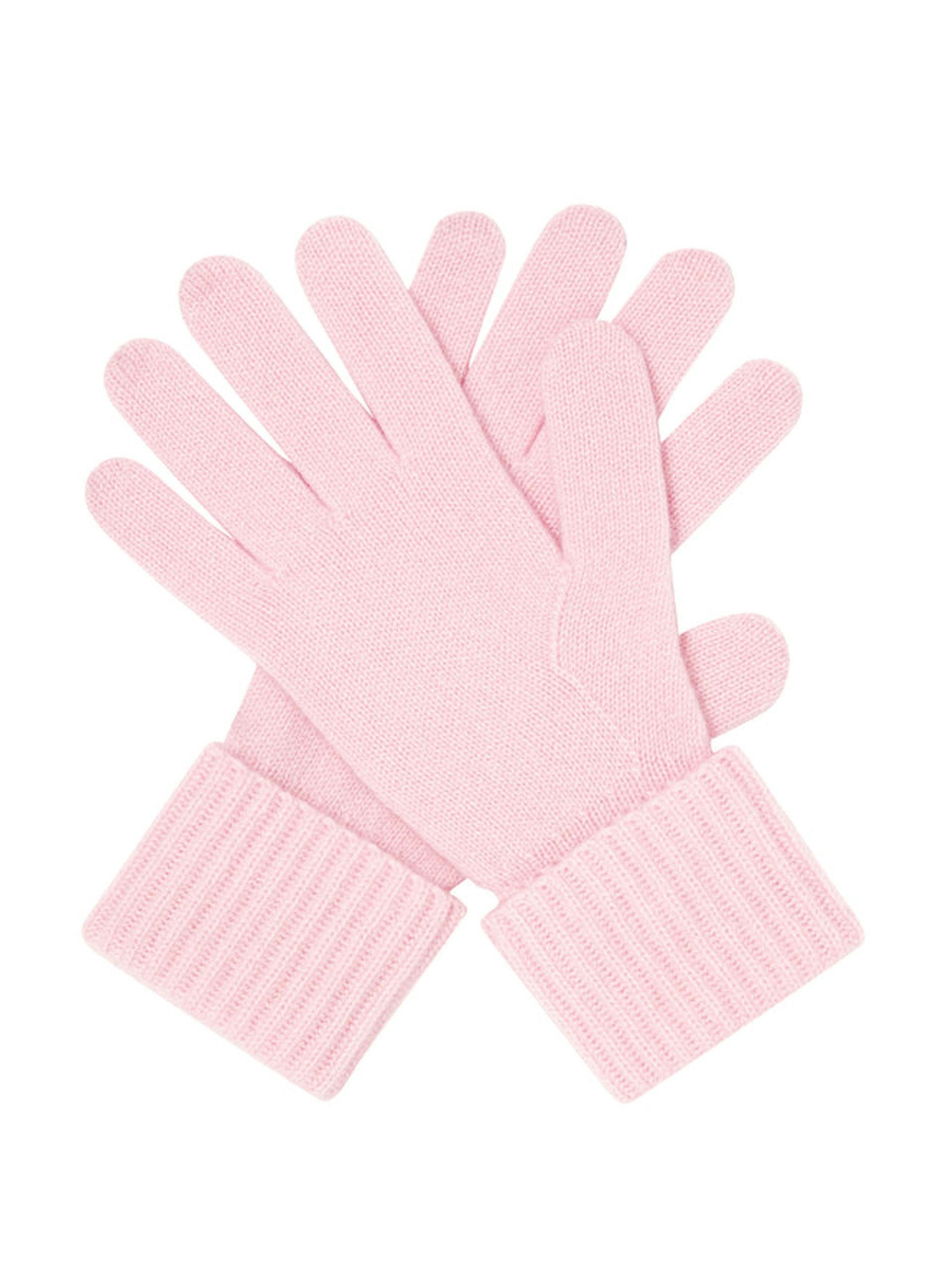 Ribbed cashmere gloves