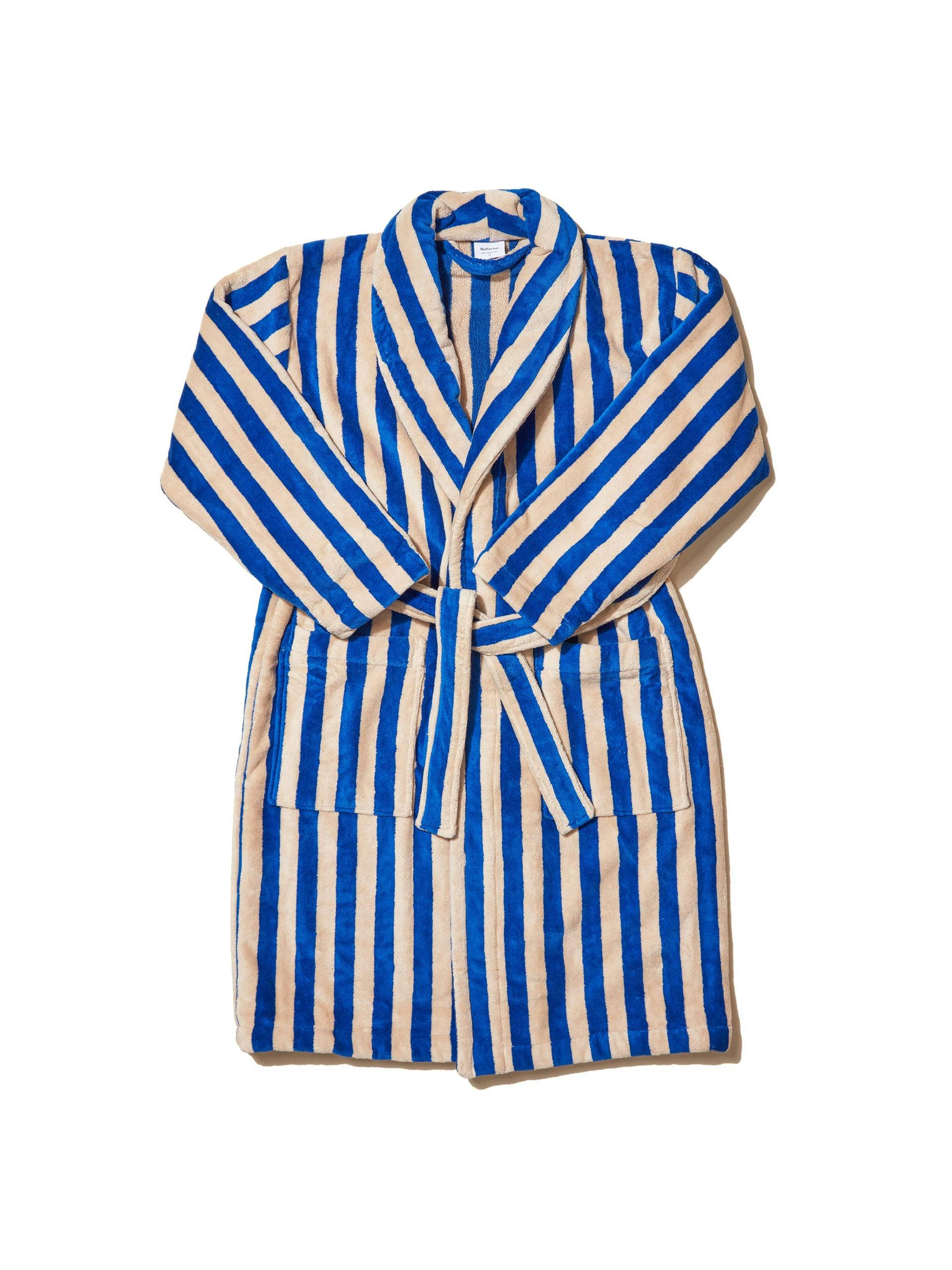 Blue and sand striped Roy robe