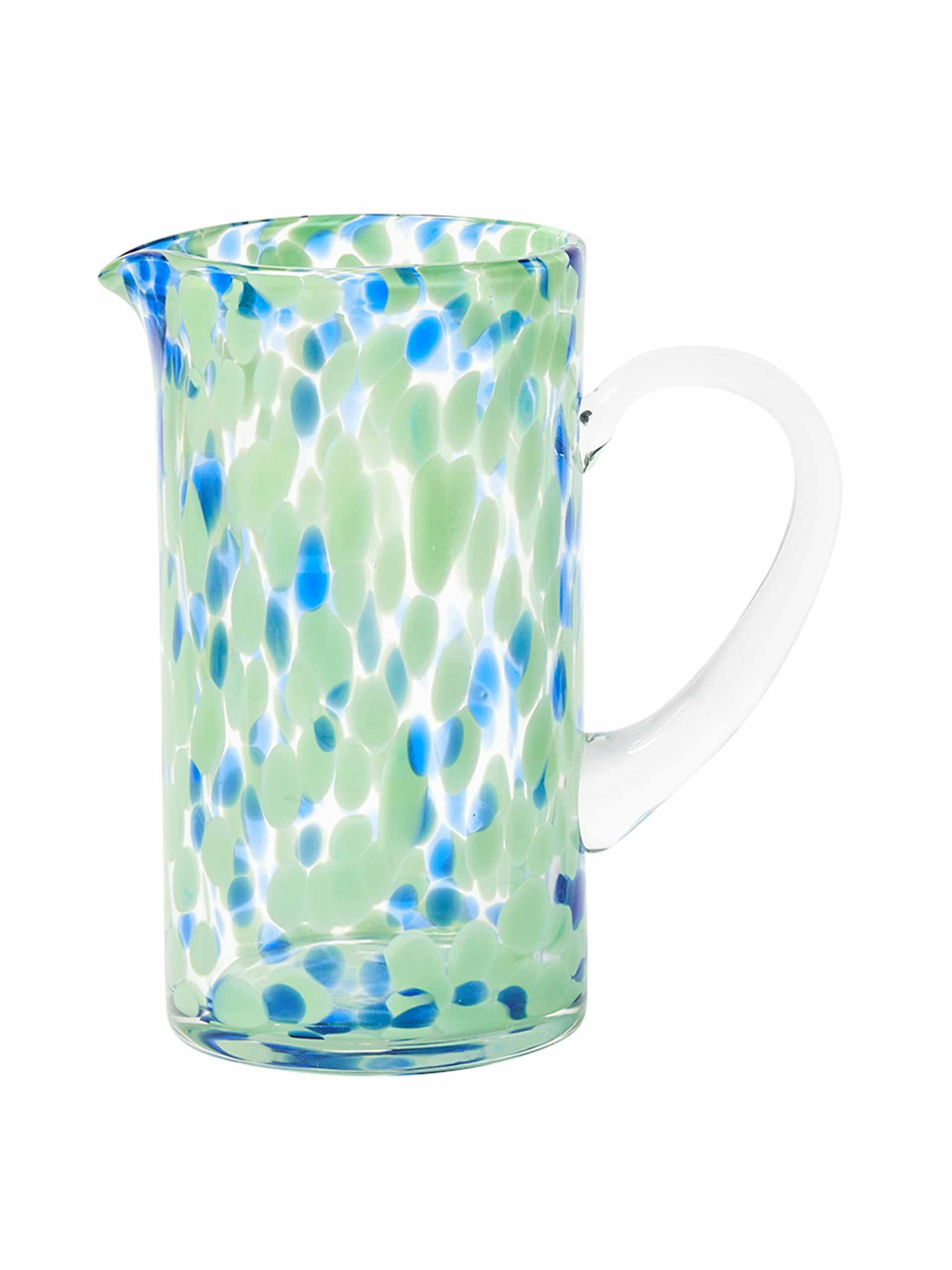 Bexton spot green glass water jug