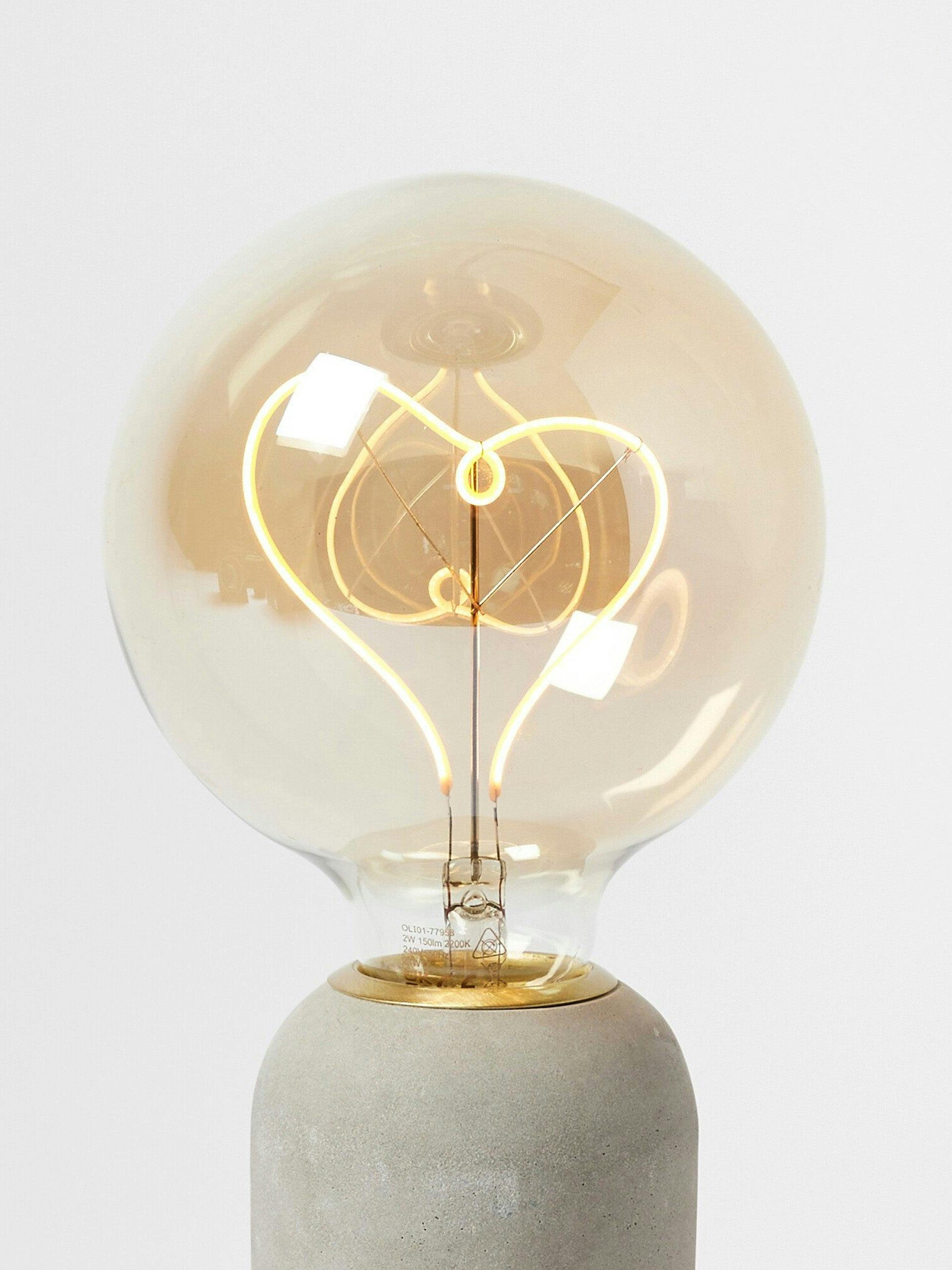 Heart LED light bulb