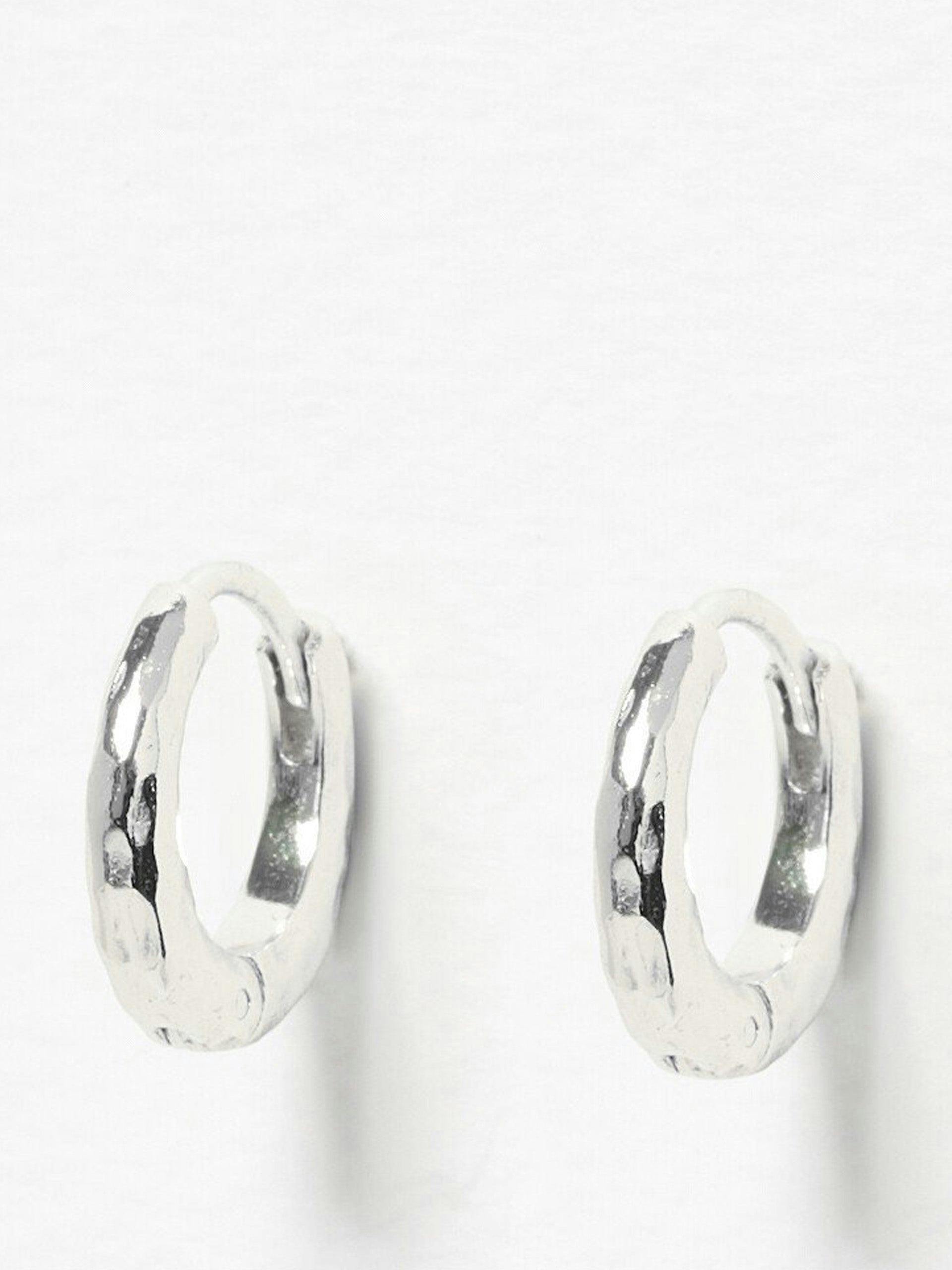 Sasha silver hoop earrings