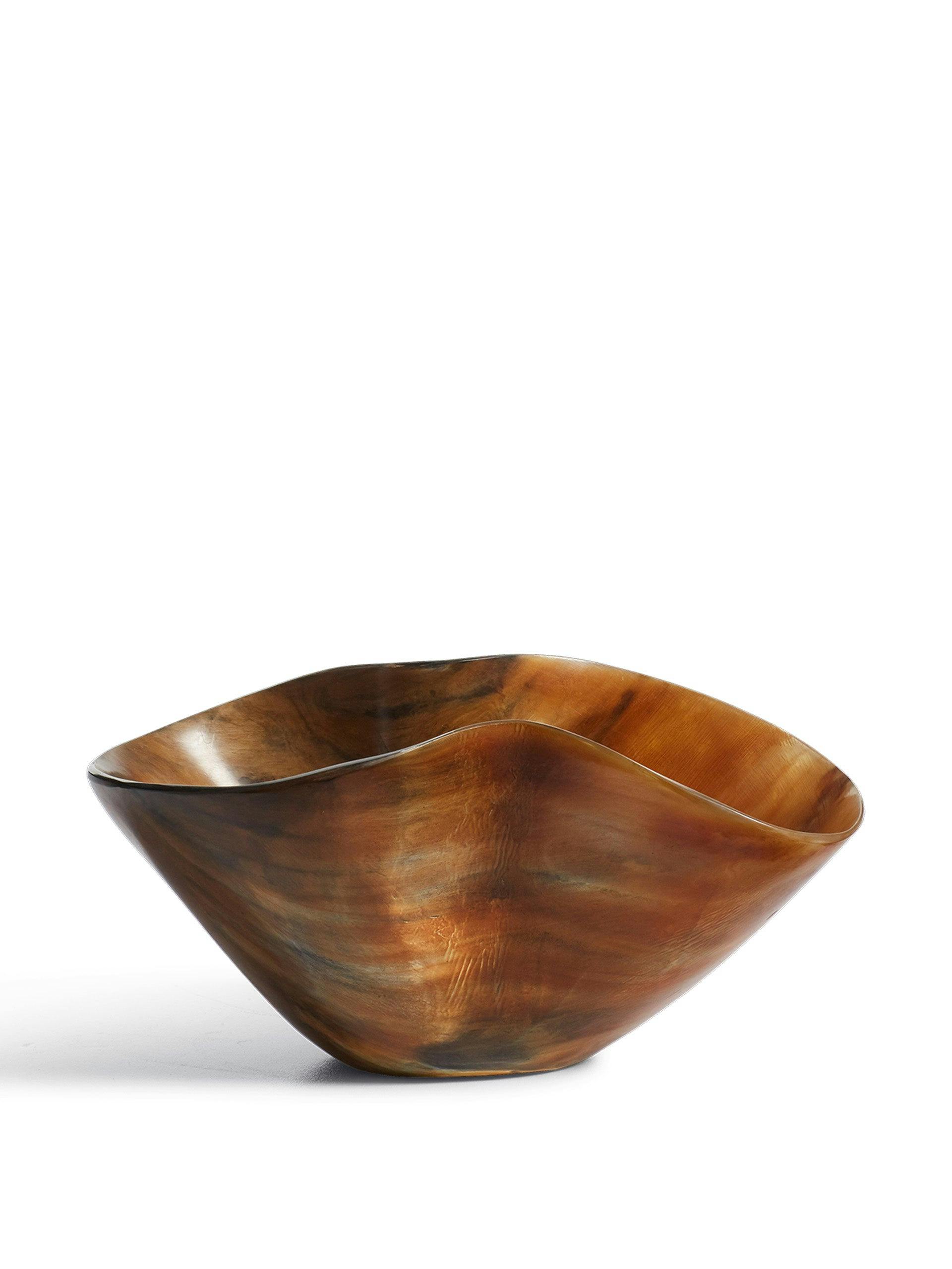 Frondosa brown horn bowl