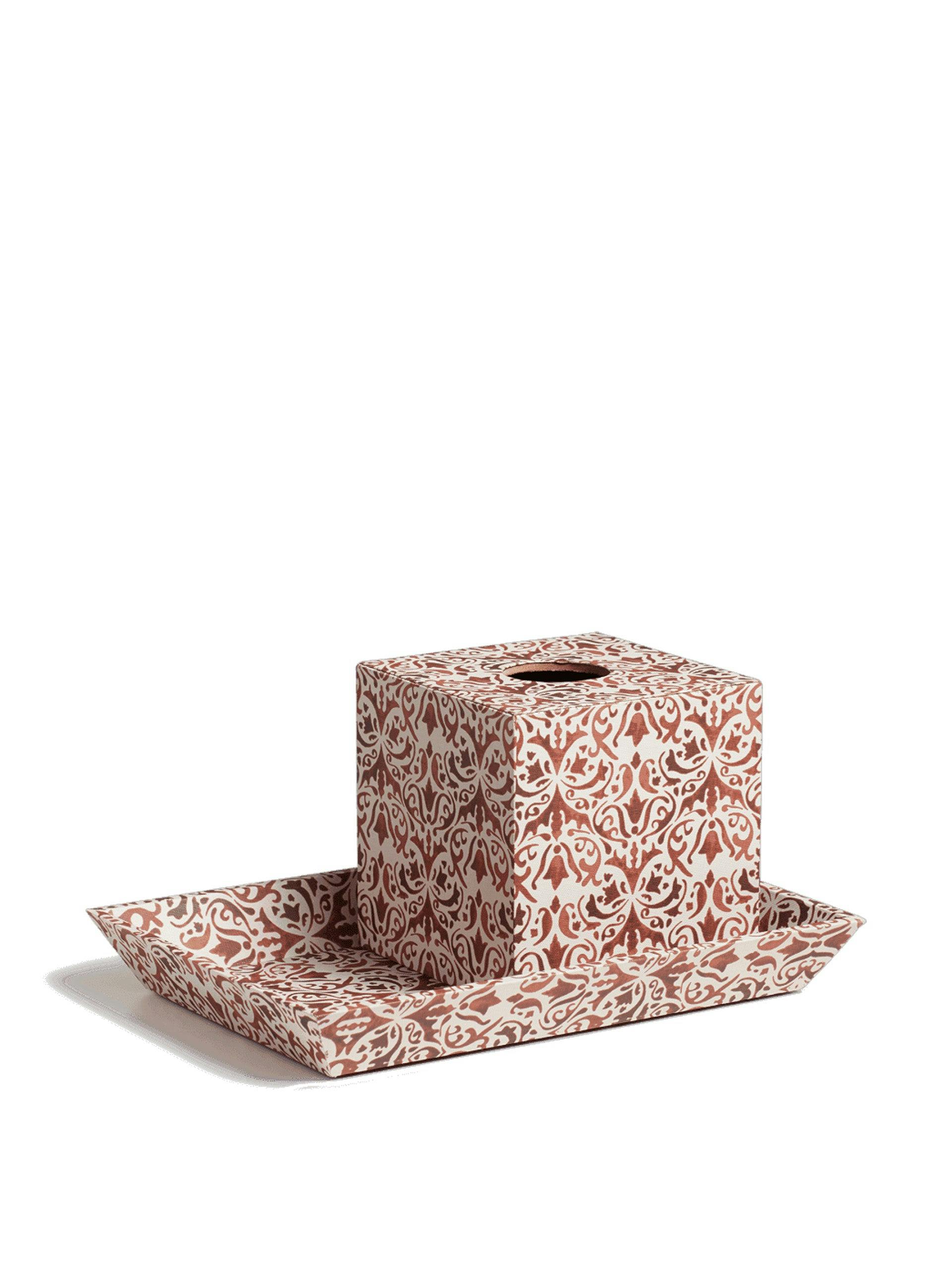 Tissue box and tray