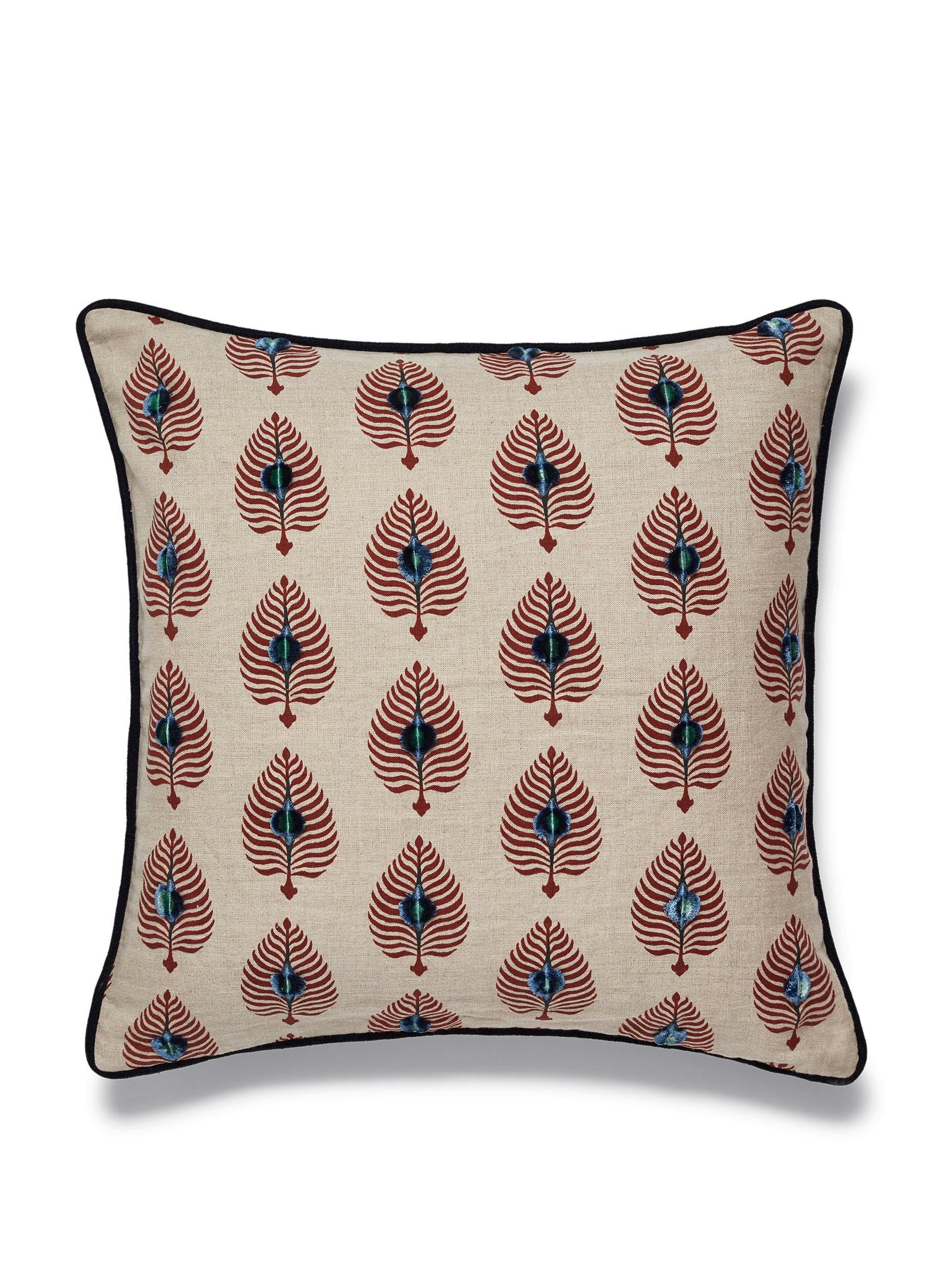 Ocellus red and navy cushion cover
