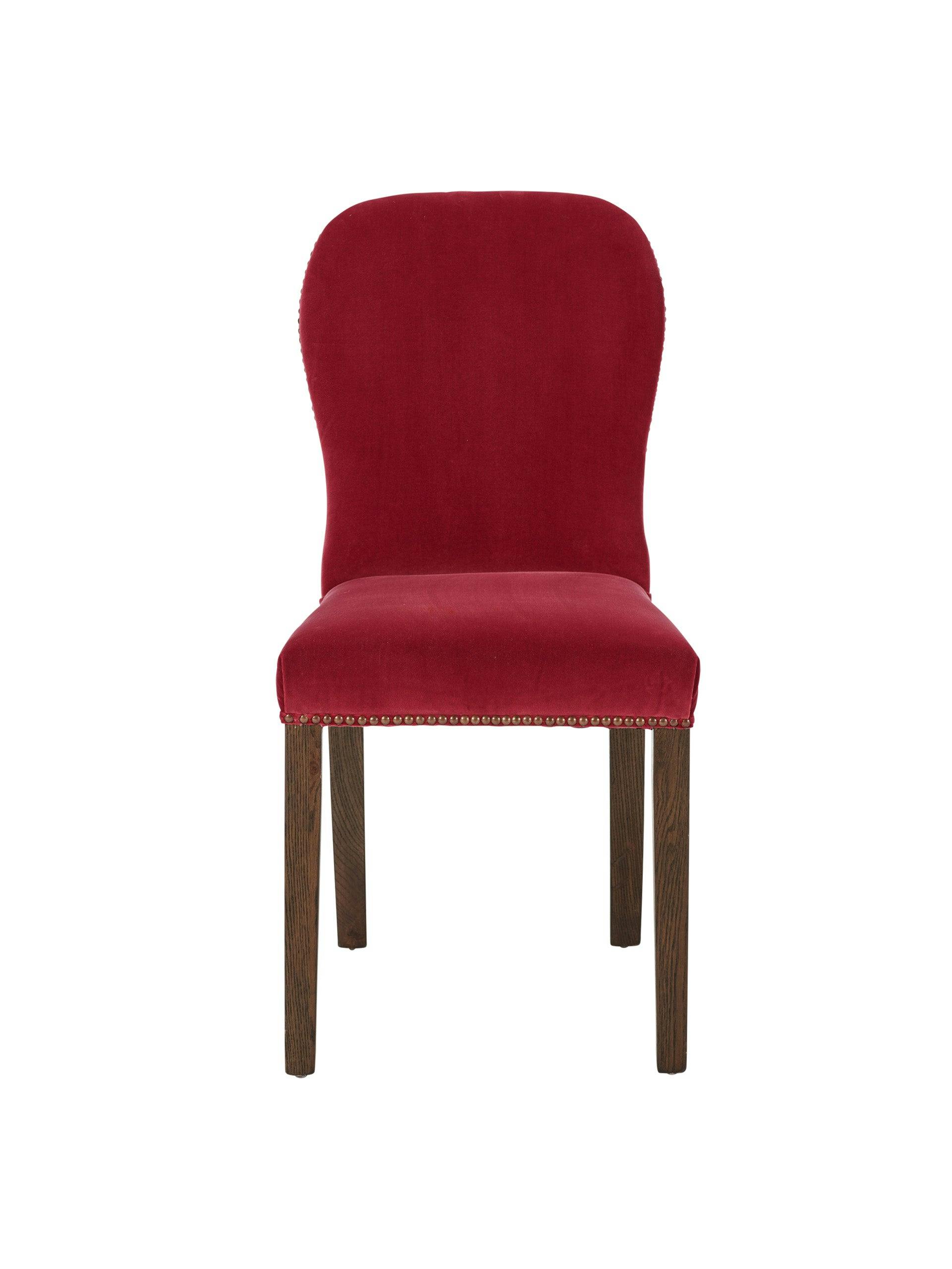 Stafford red velvet chair