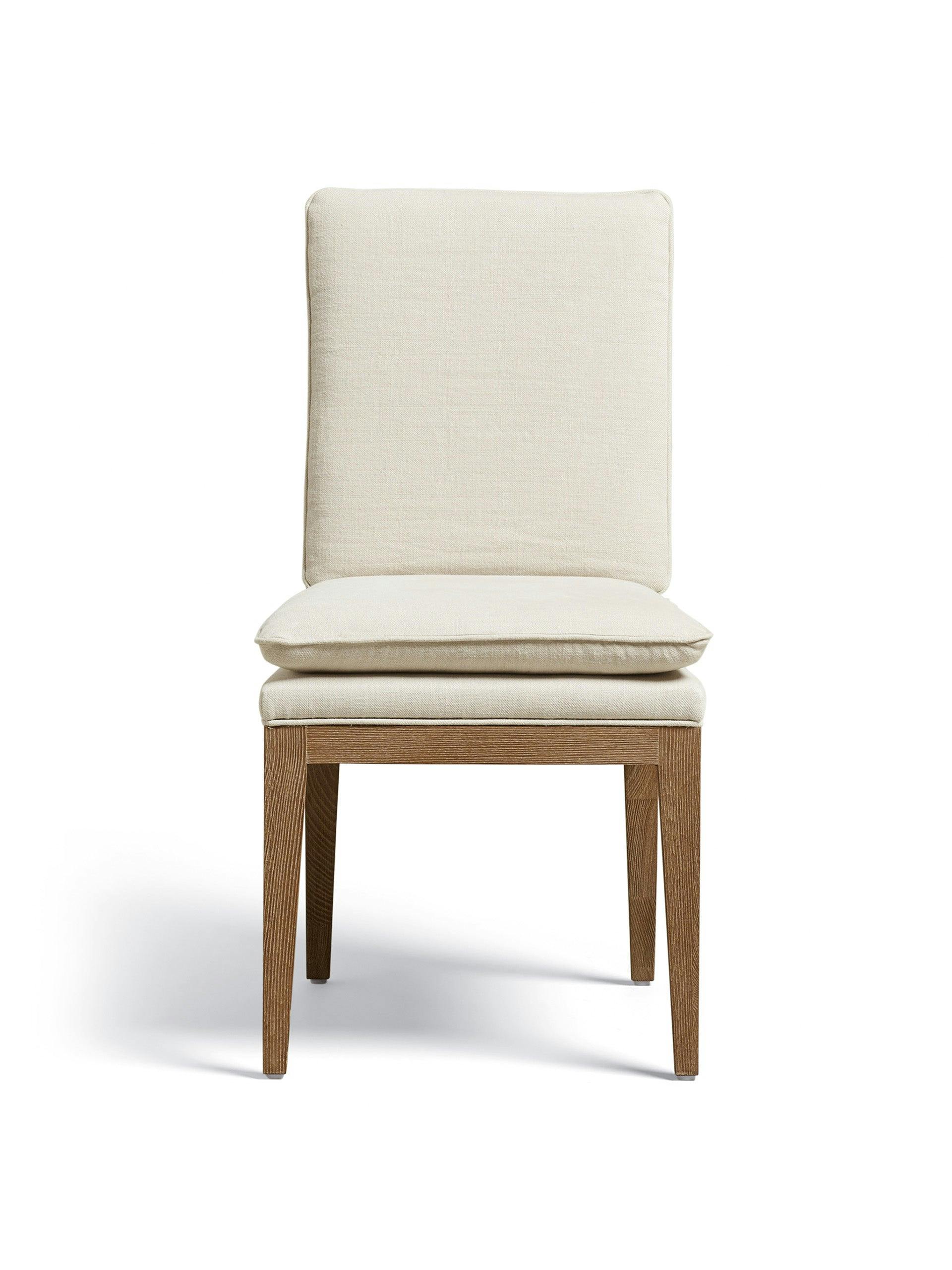 Vasa white linen chair