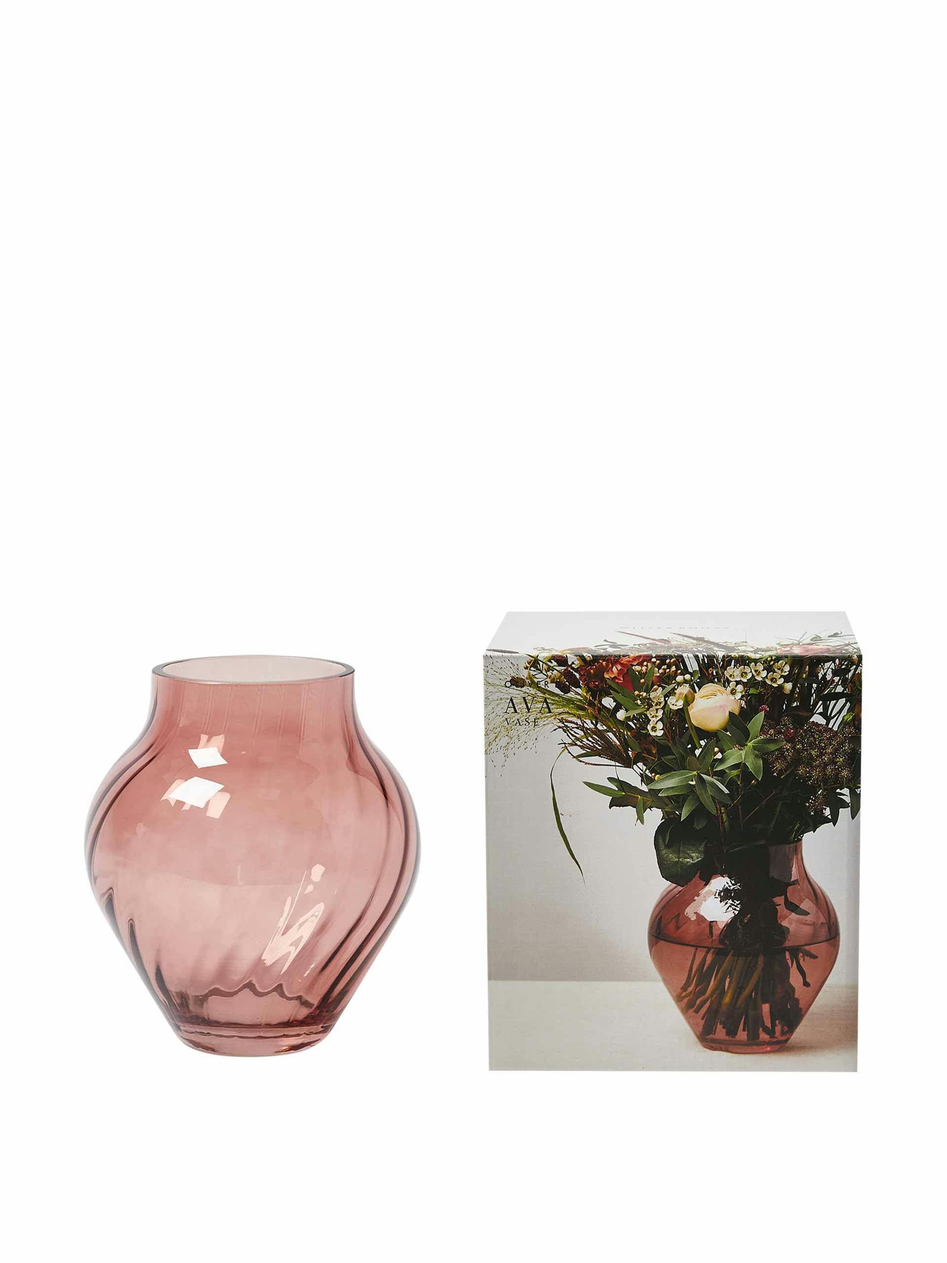 Ava pink glass vase