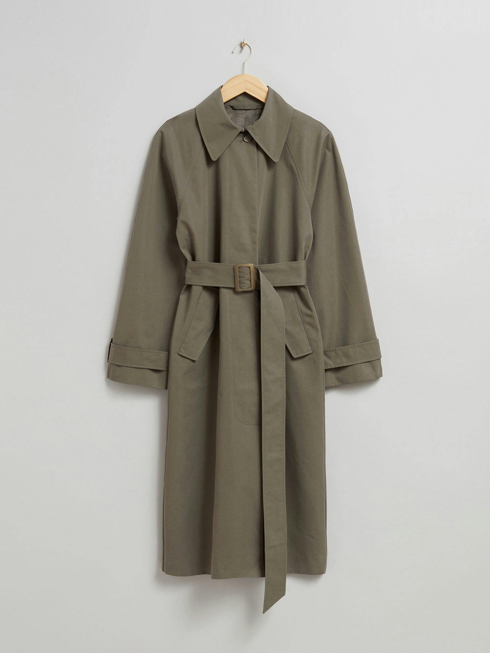 Relaxed trench coat in Khaki