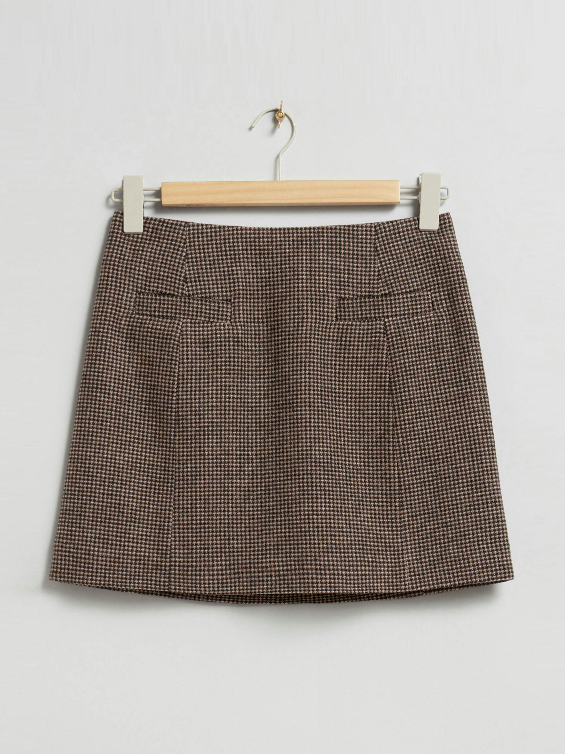 A-Line wool mini skirt