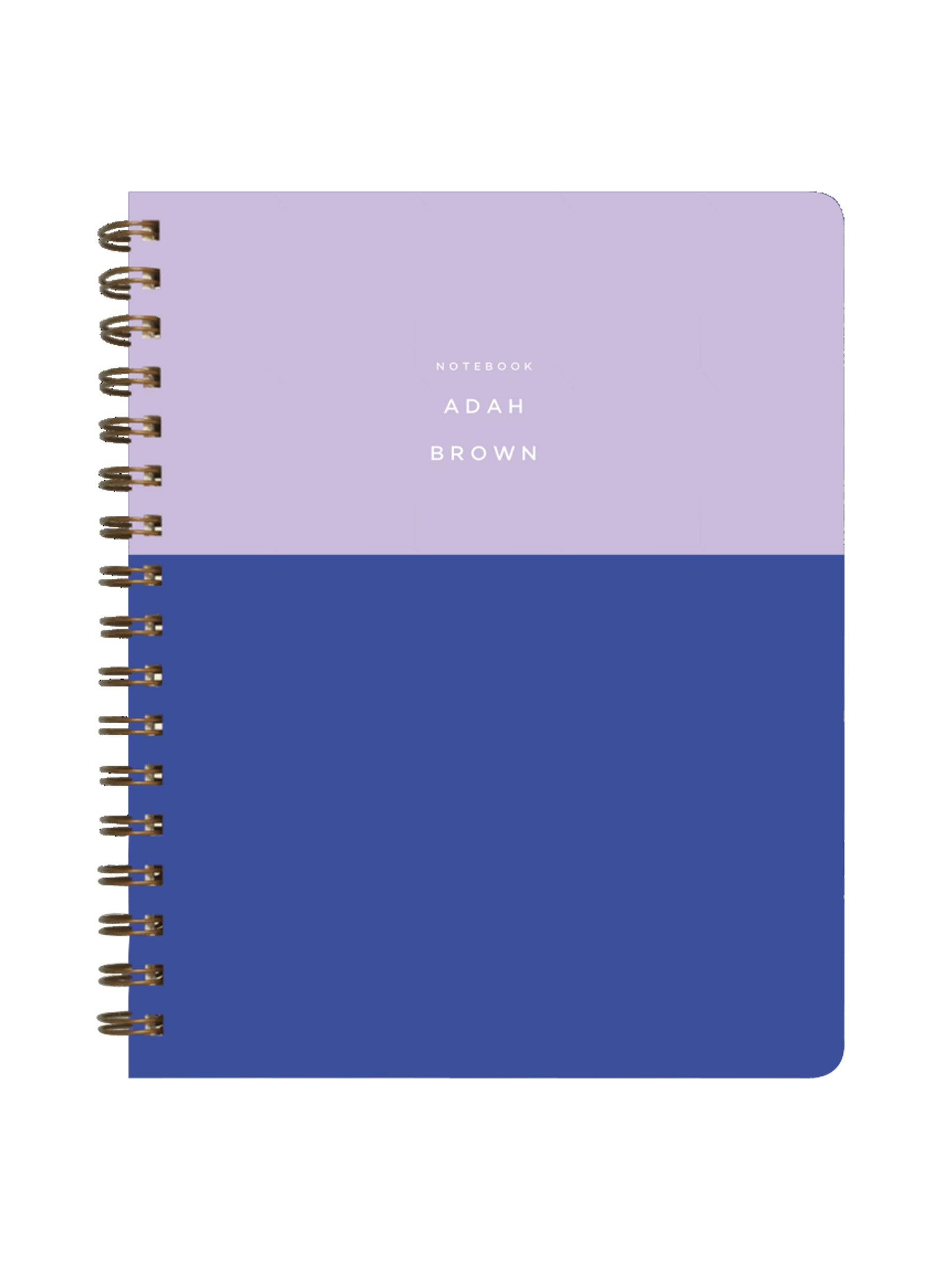Colourblock spiral lined notebook