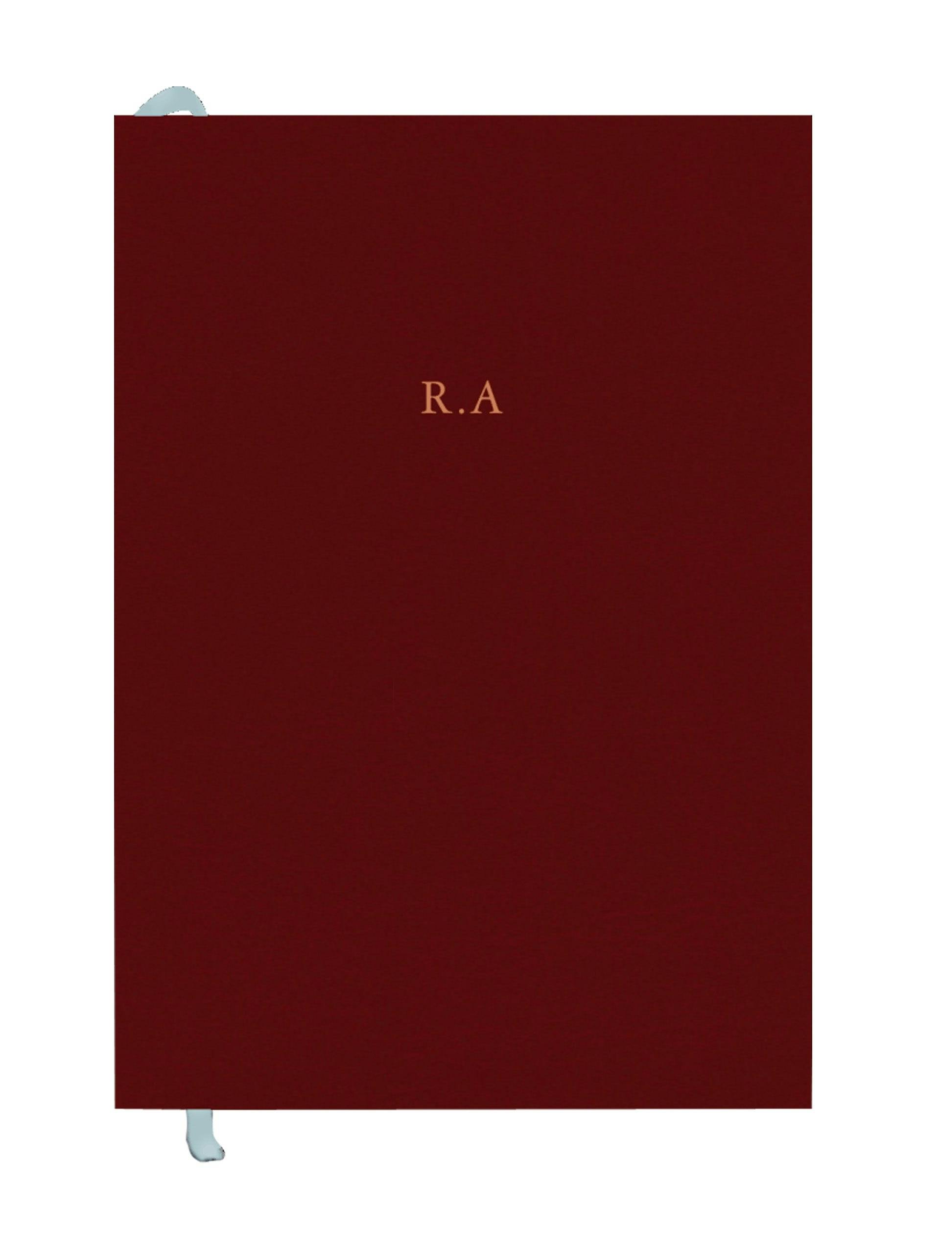 Monogram leather notebook