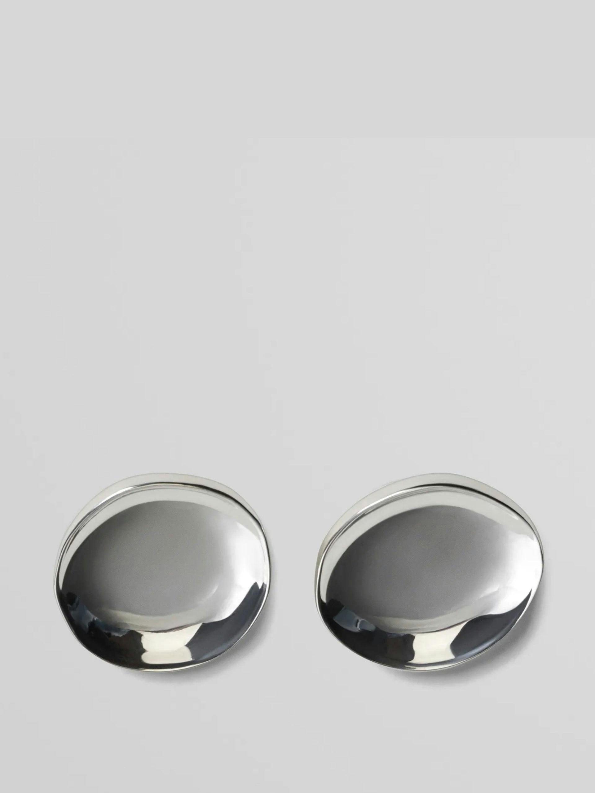 Medallion dish earrings