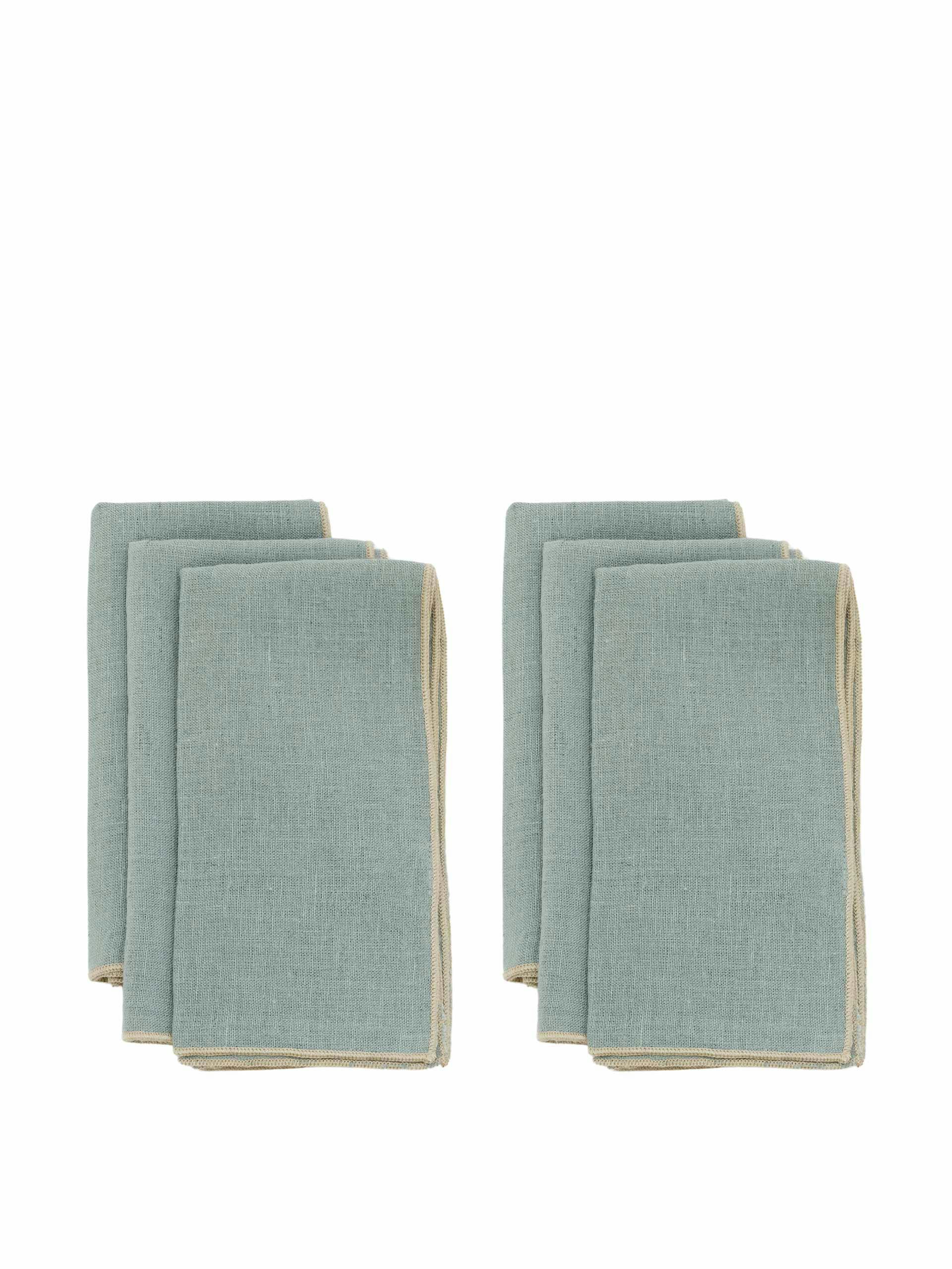 Celadon linen napkins (set of 6)