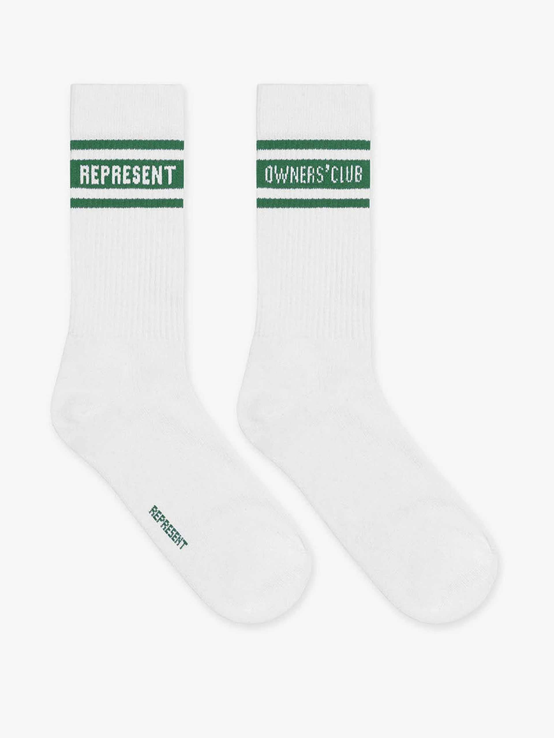 White racing green socks
