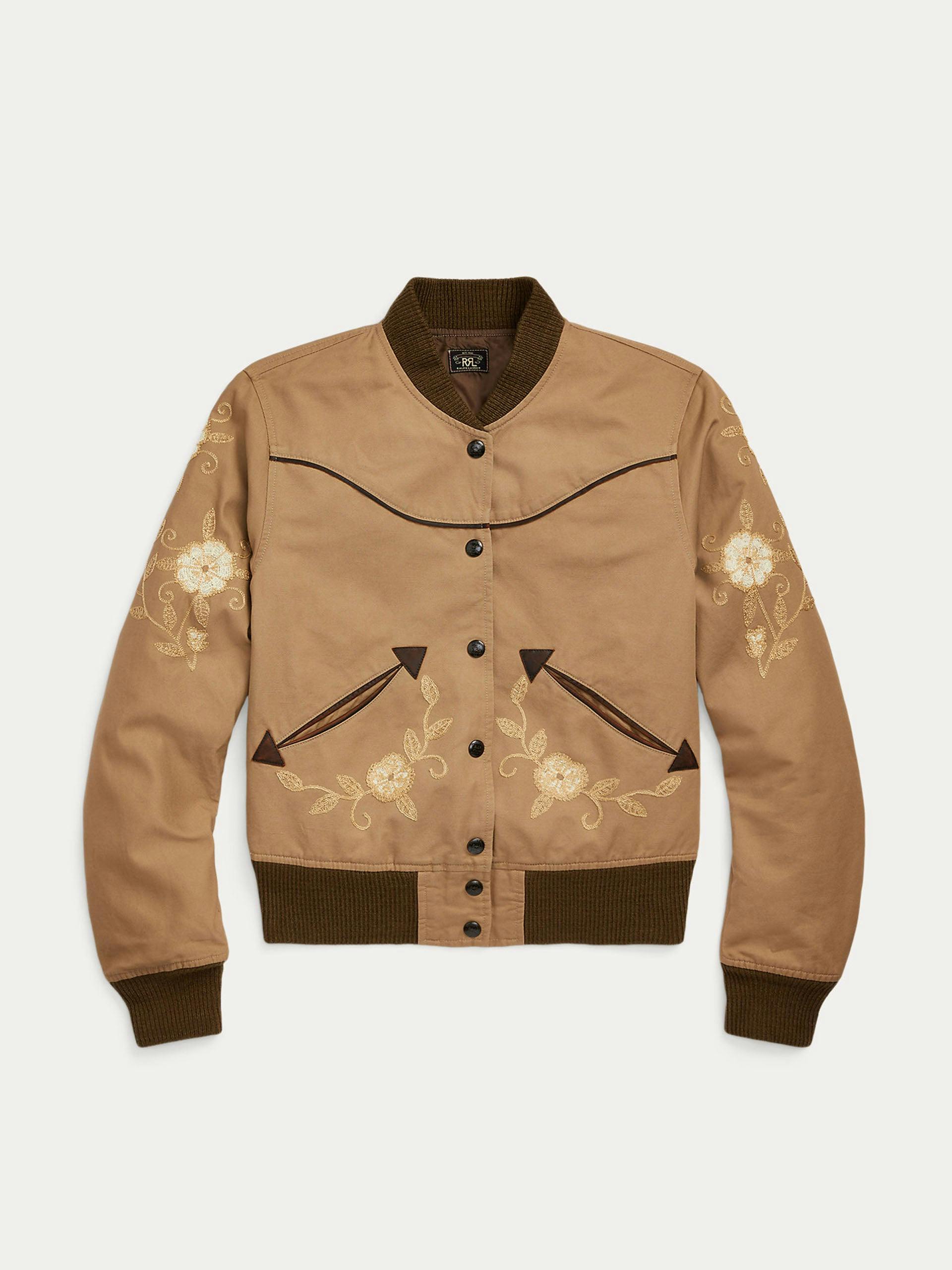 Embroidered sateen western jacket