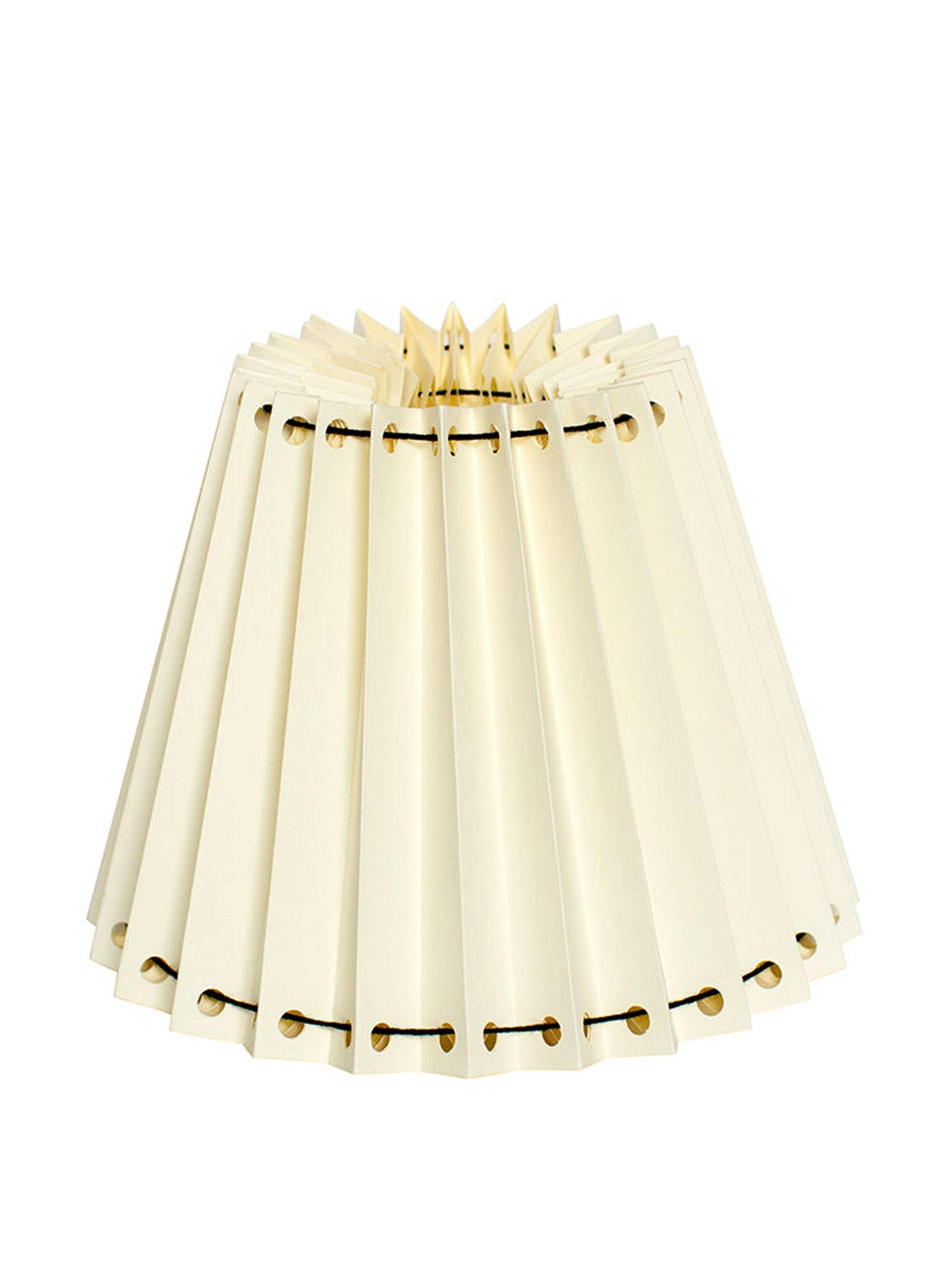 Ivory pleated lampshade