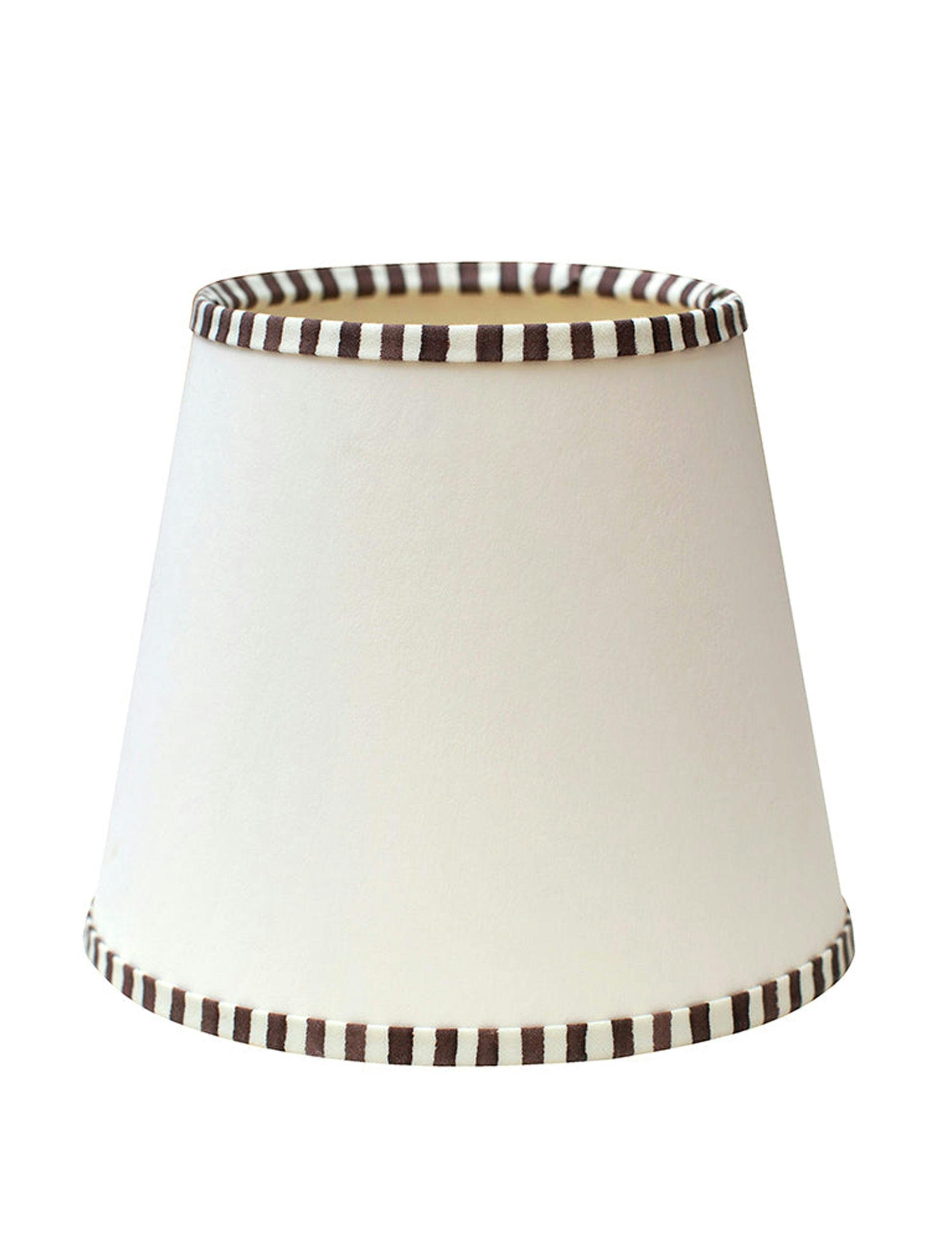 Striped brown and cream lampshade