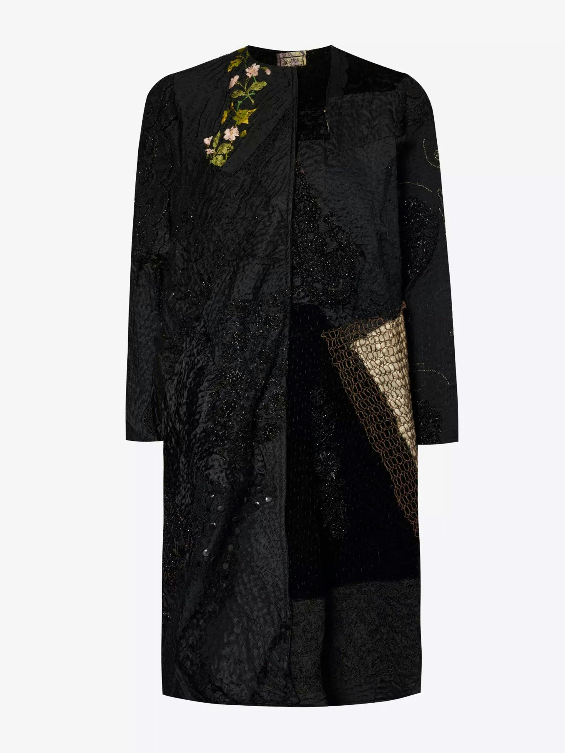 Tanita embroidered bead-embellished silk coat