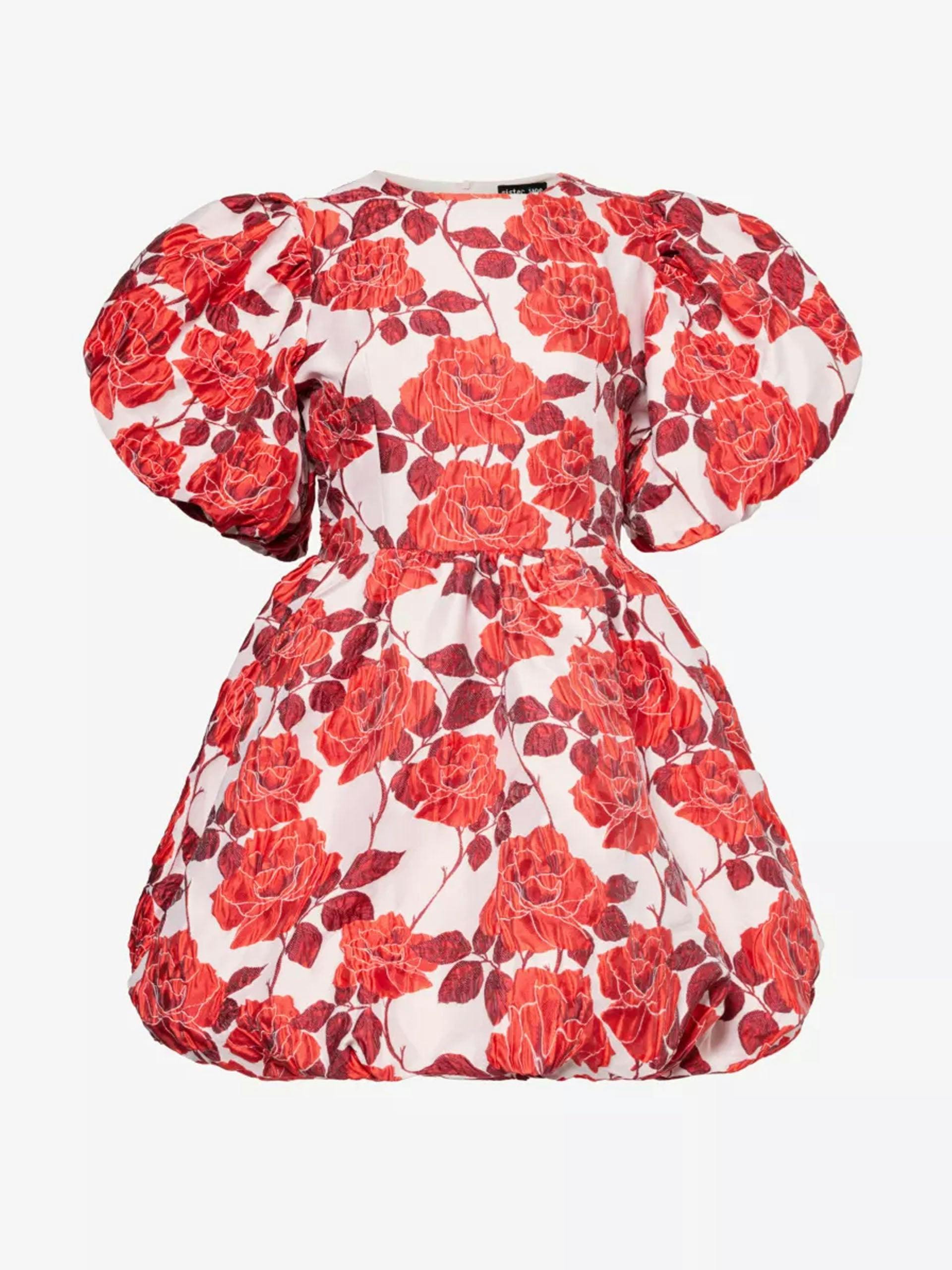 Wild Berry floral-pattern woven mini dress