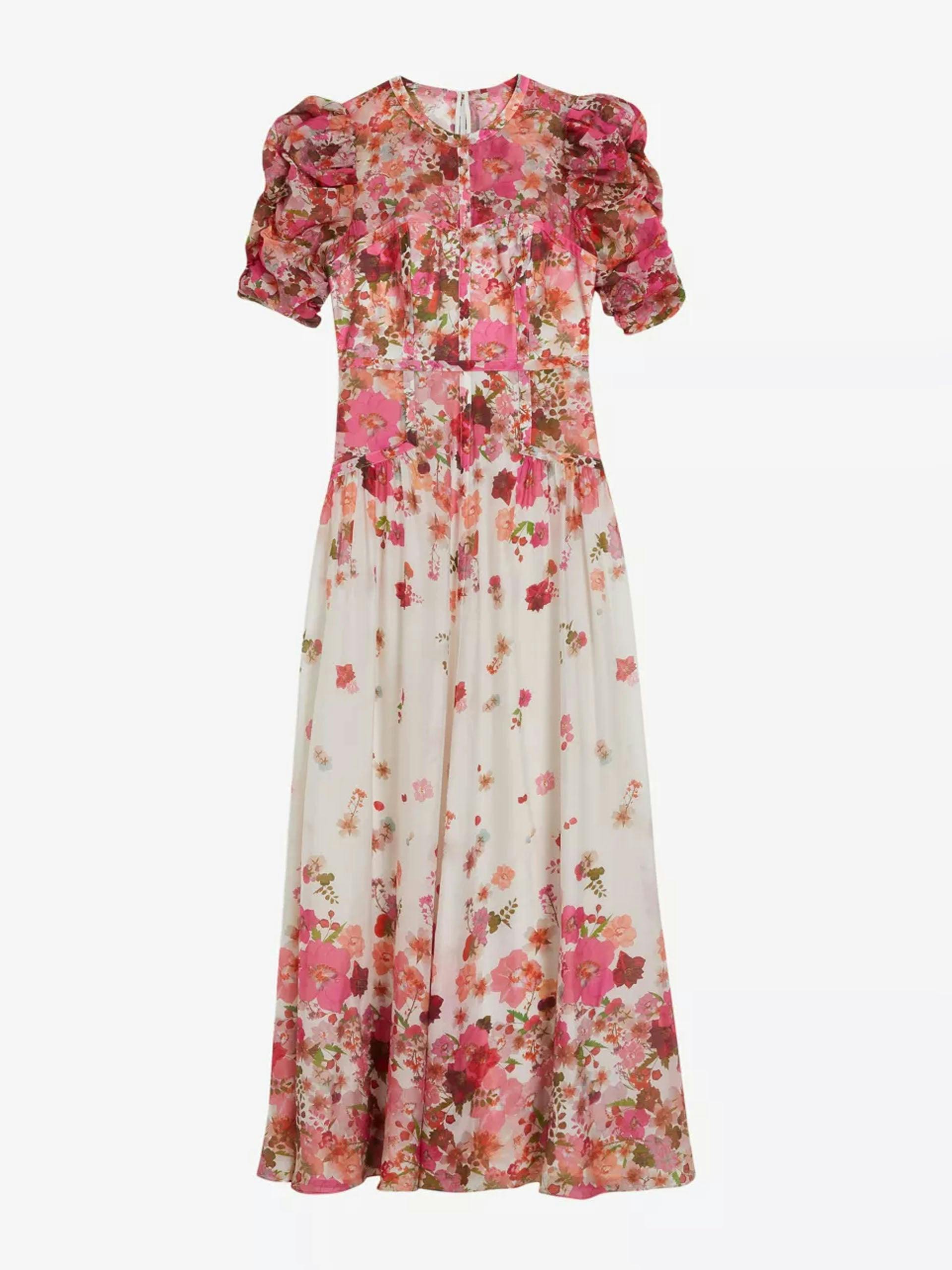 Alviano pressed floral-print woven-blend maxi dress