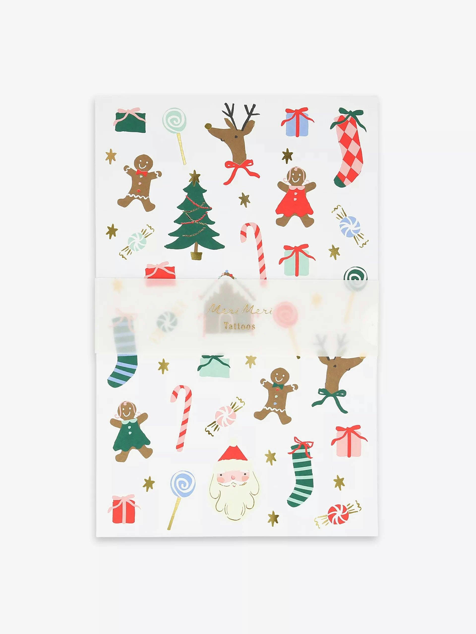 Christmas temporary tattoo sheets (pack of 2)