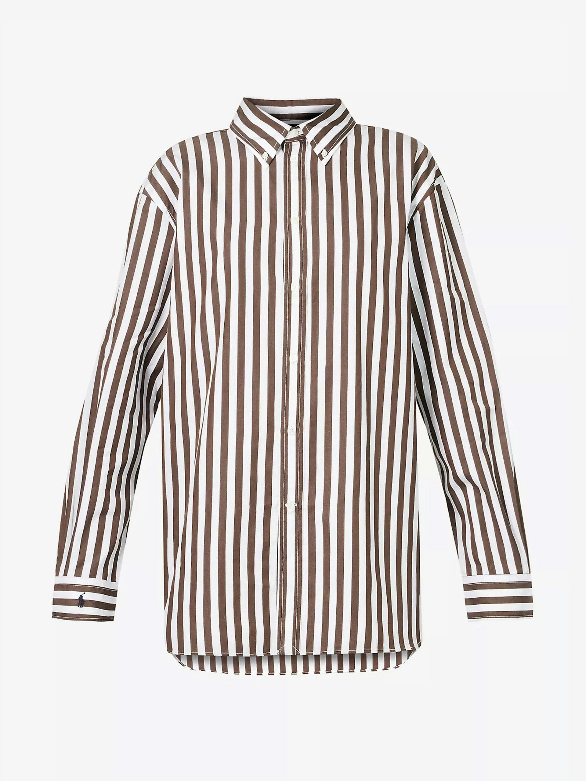 Striped relaxed-fit cotton shirt