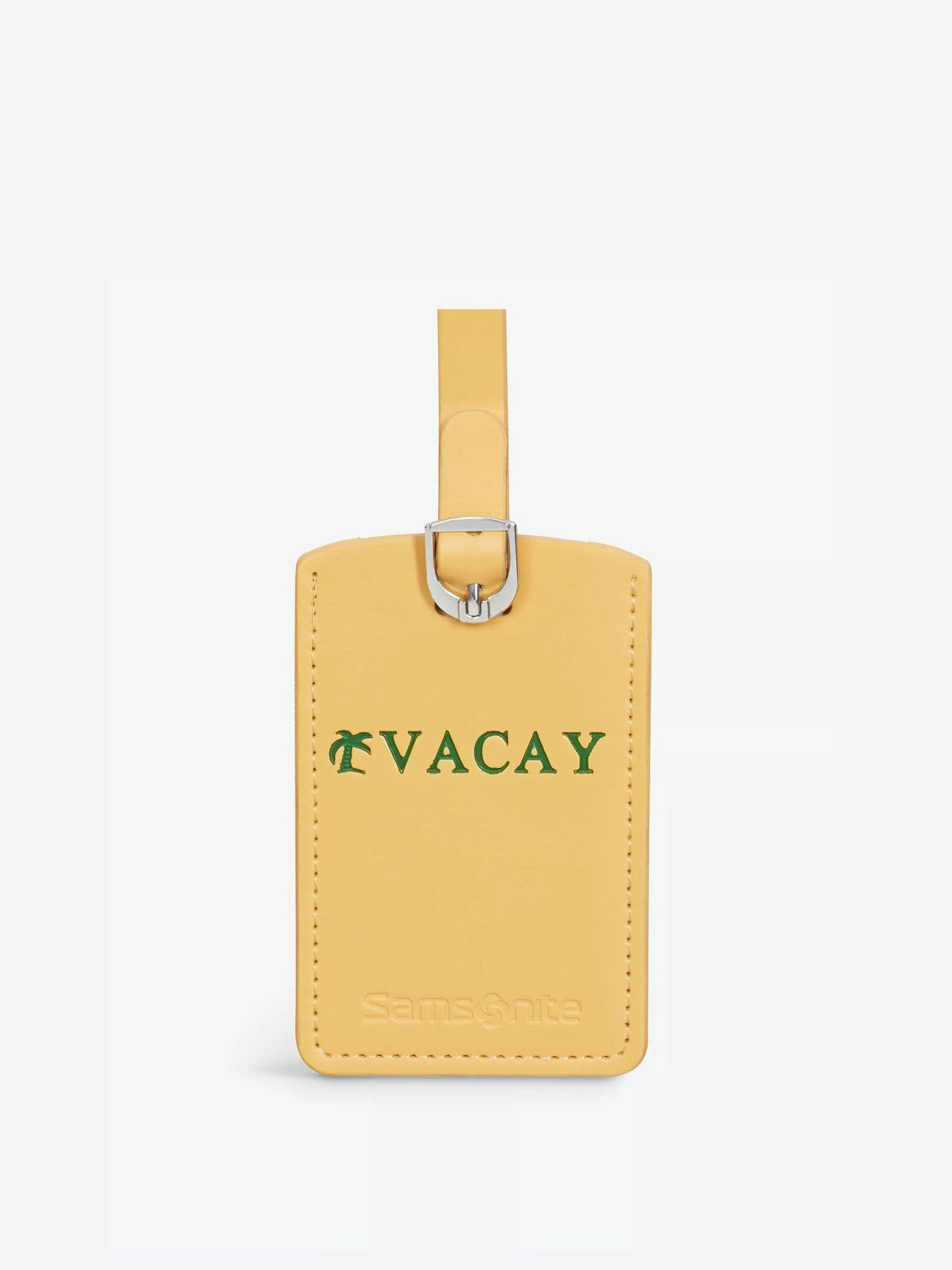 Logo-embossed faux-leather luggage tag
