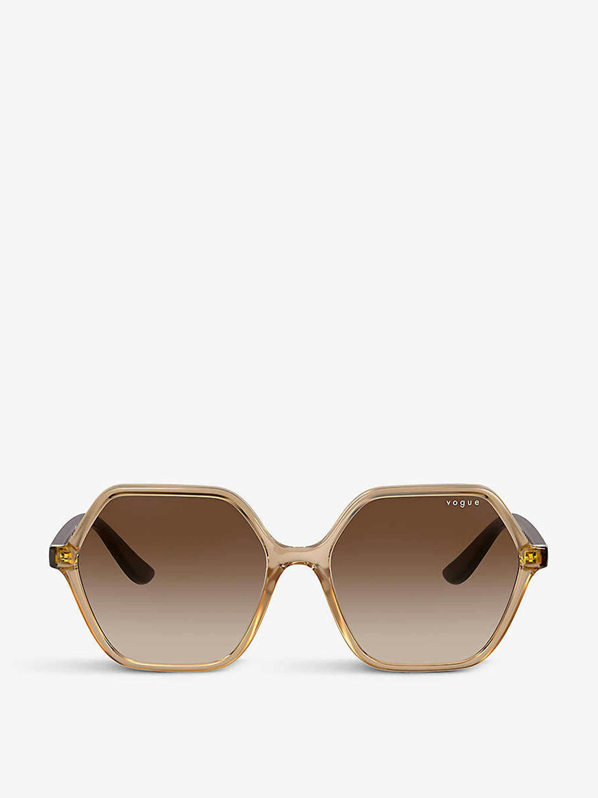 Irregular-frame acetate sunglasses