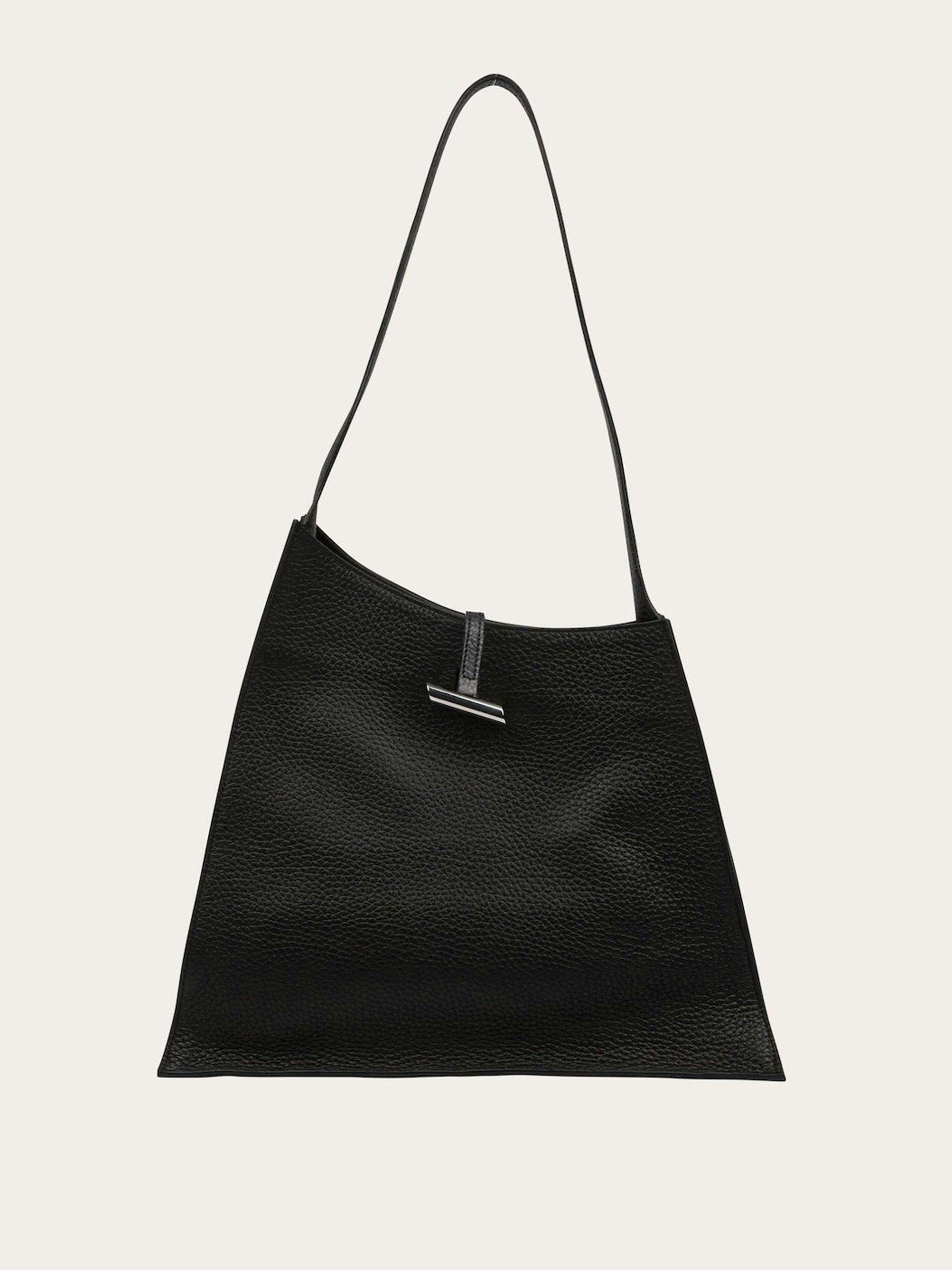 Black slanted Hobo bag