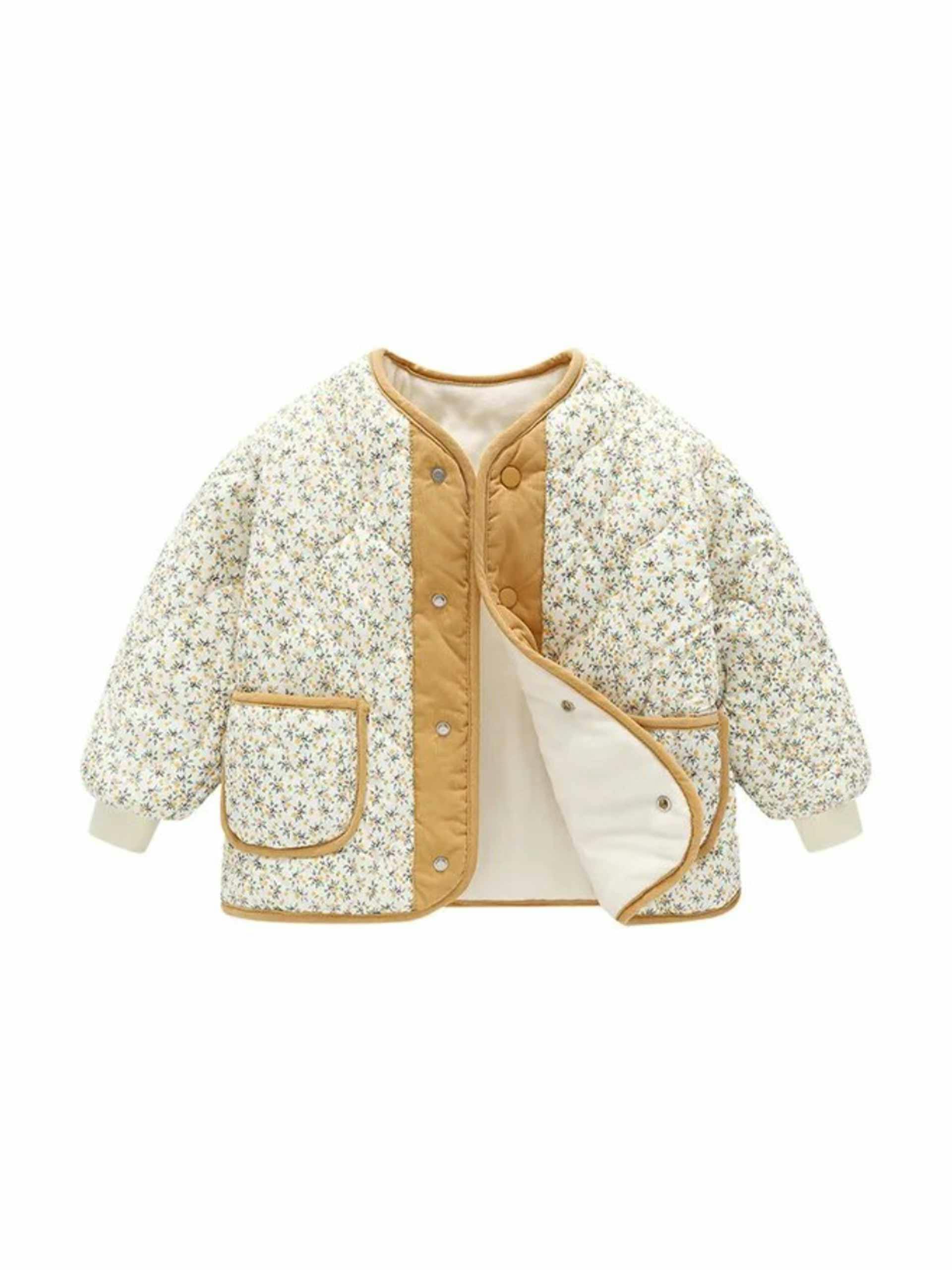 Padded cotton floral print jacket