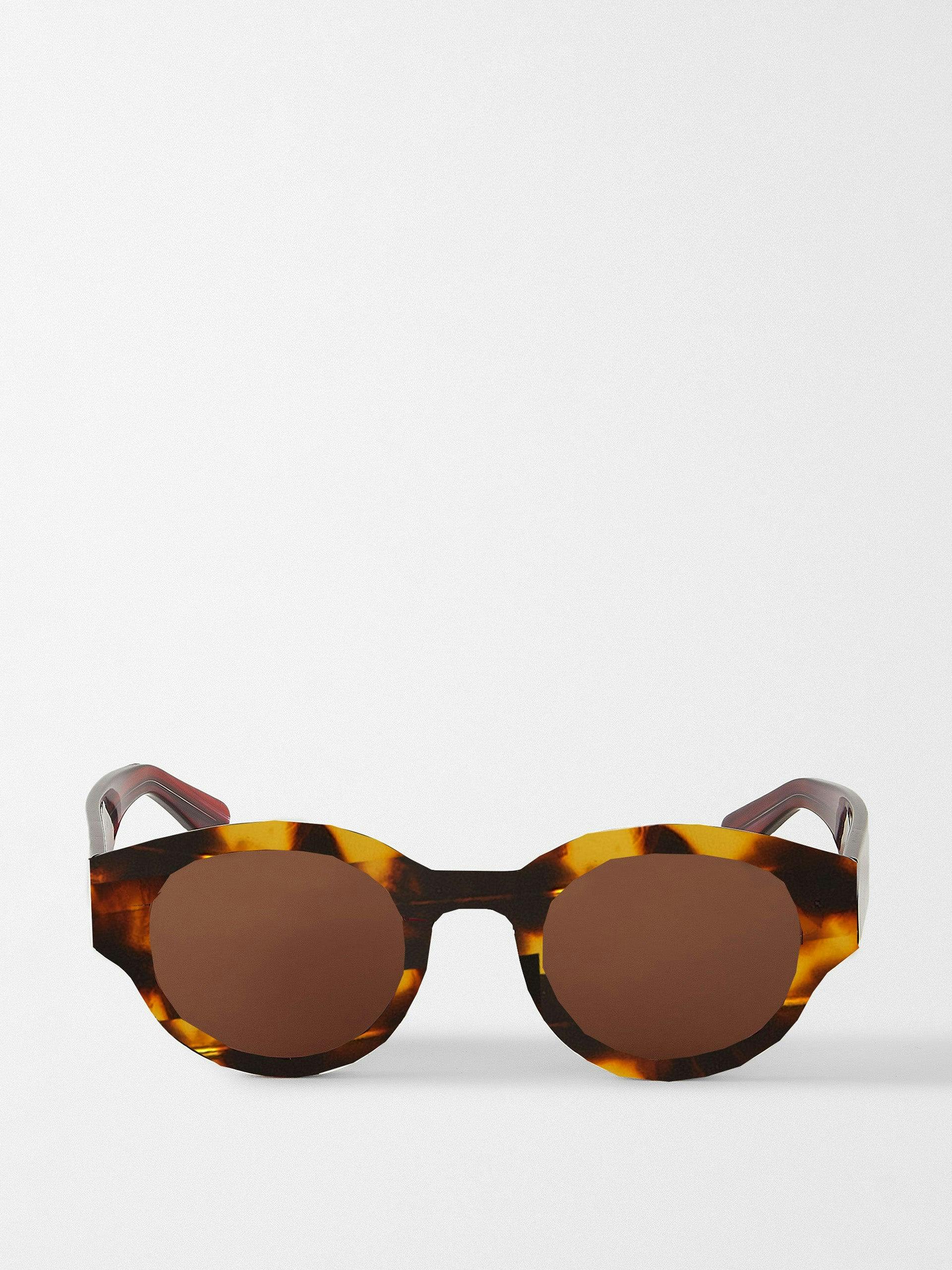 Round tortoiseshell sunglasses