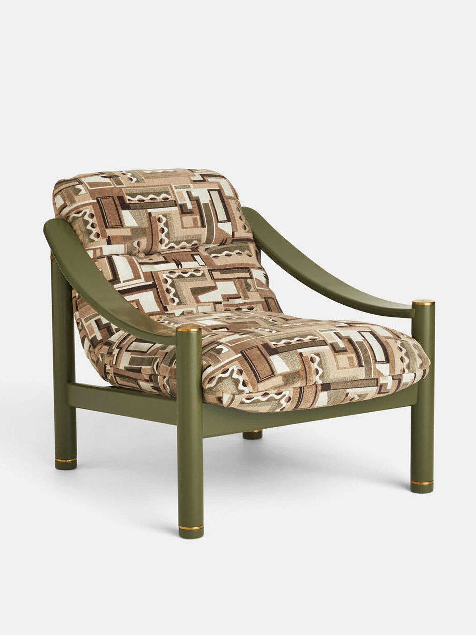 Green and brown armchair