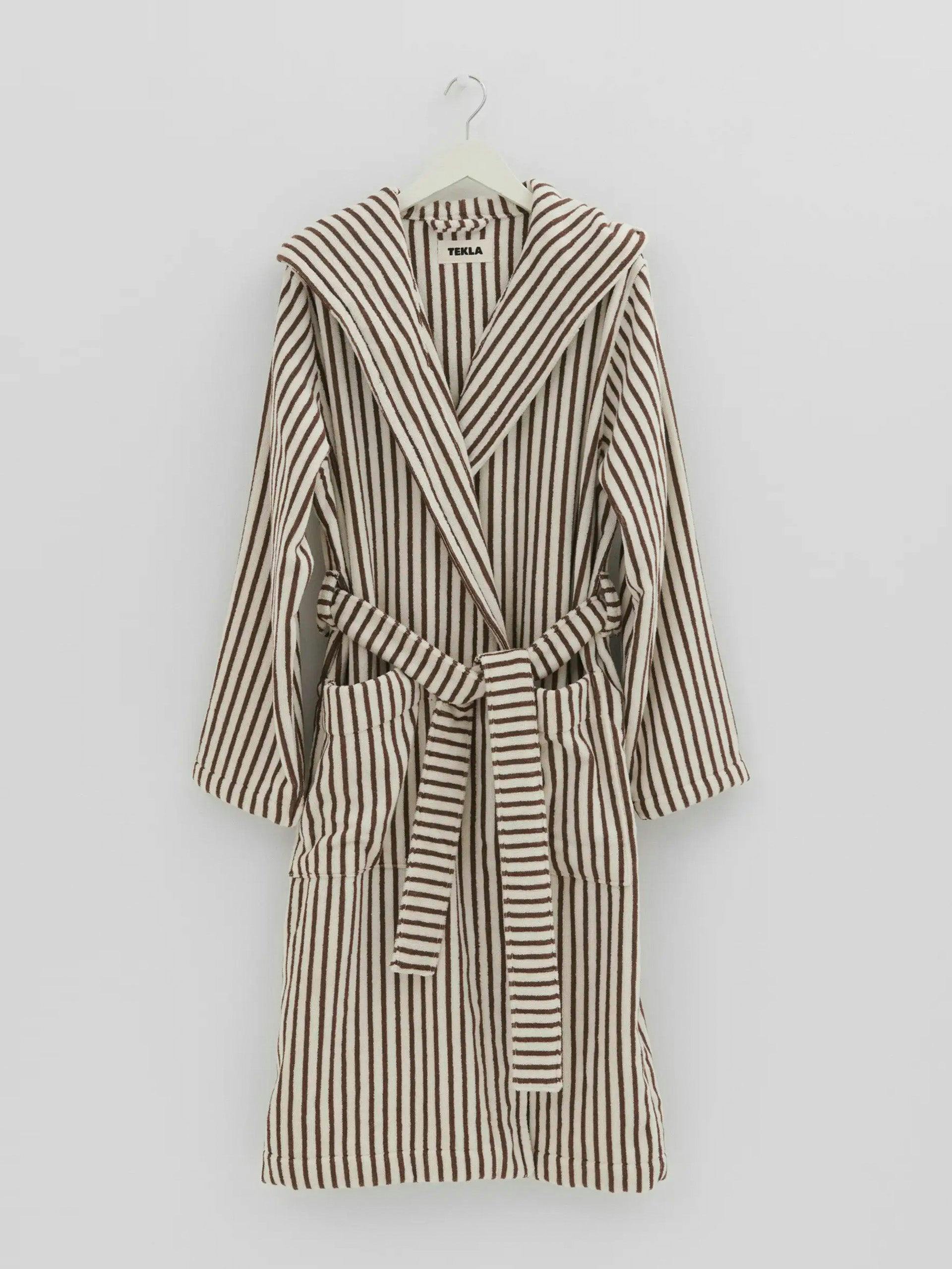 Kodiak Stripes hooded bathrobe