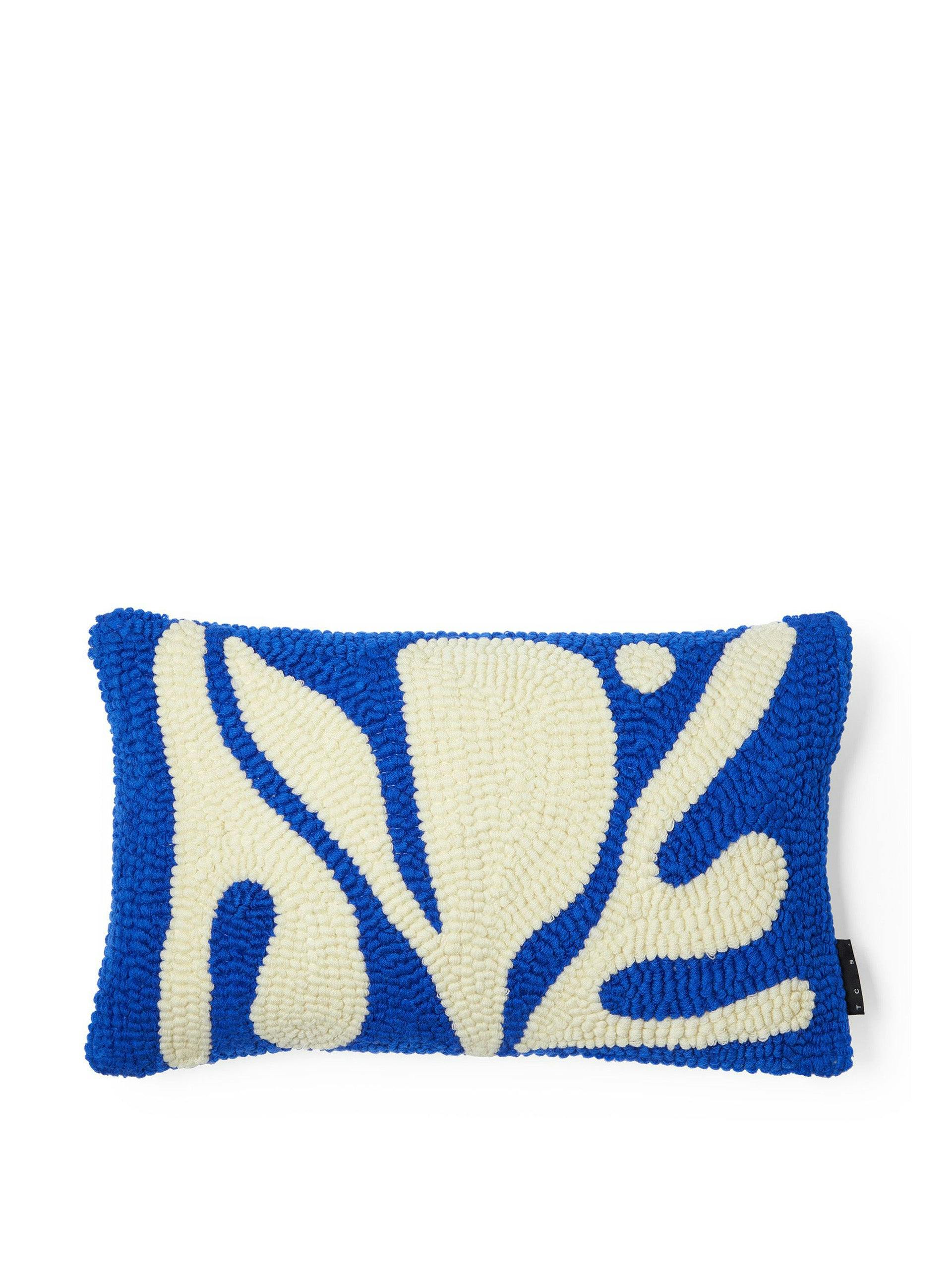 Mellis hand knotted cobalt blue cushion cover