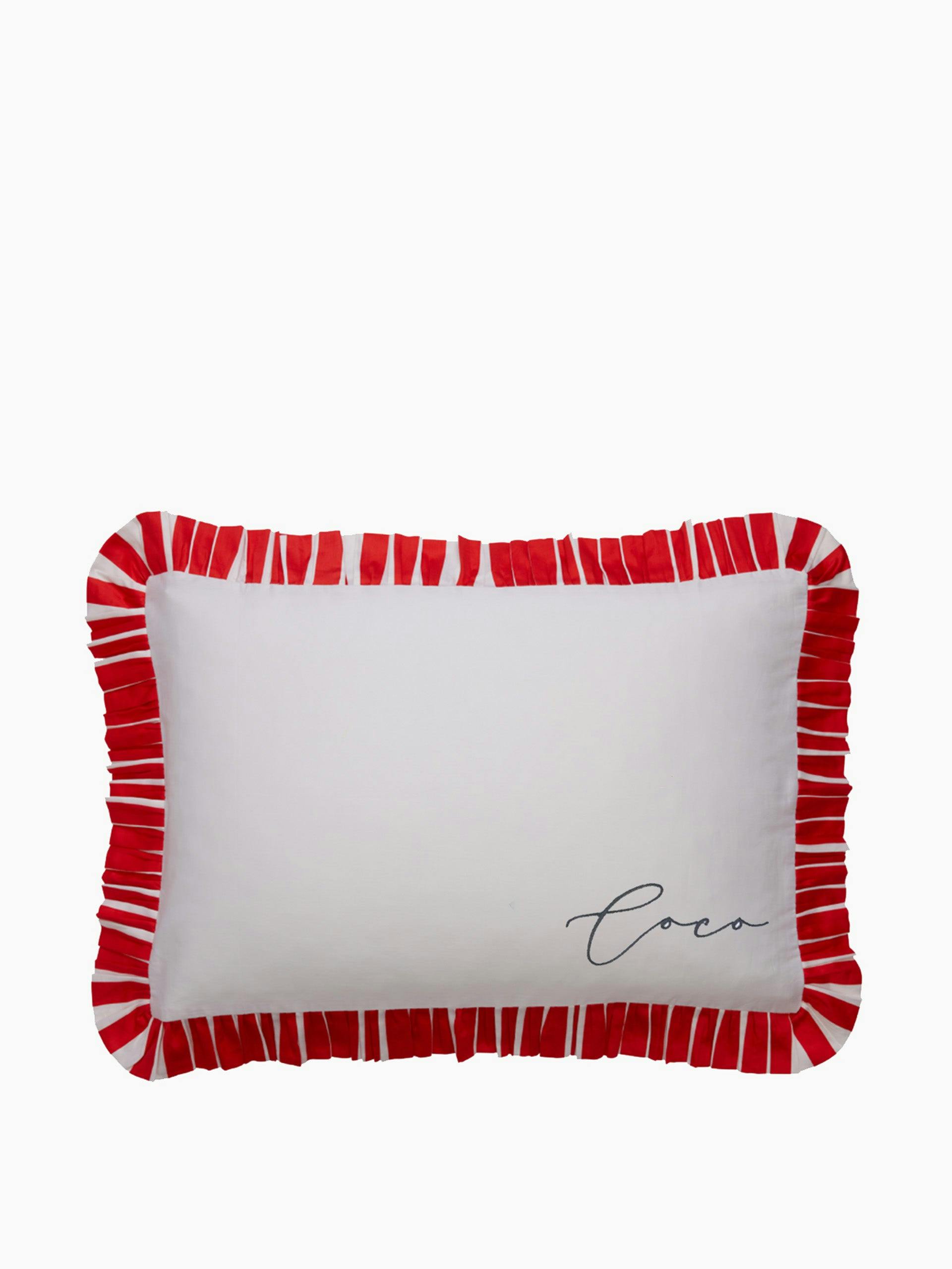 Personalised candy cane bed set