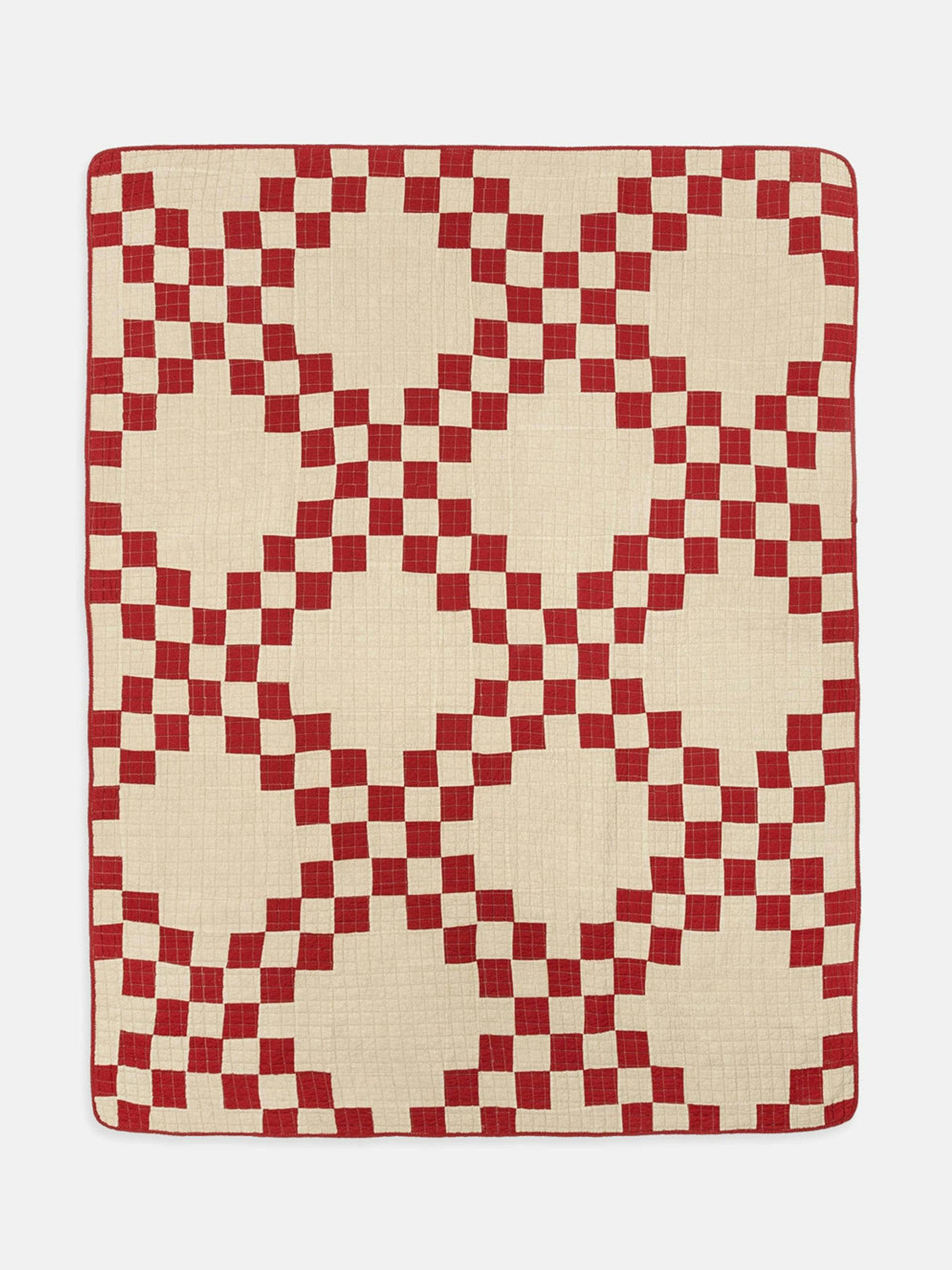 Patchwork red quilt