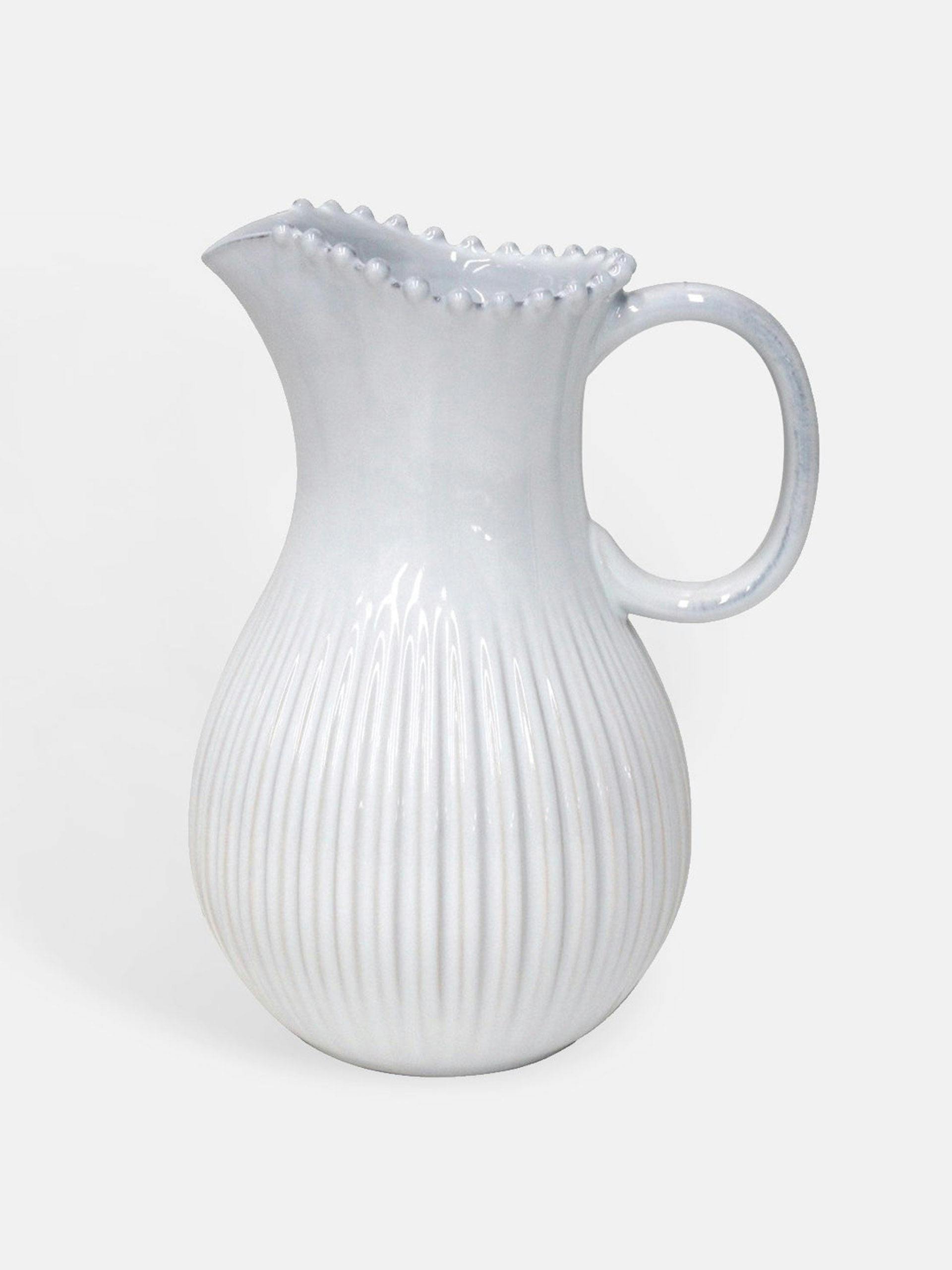 Pearl white pitcher