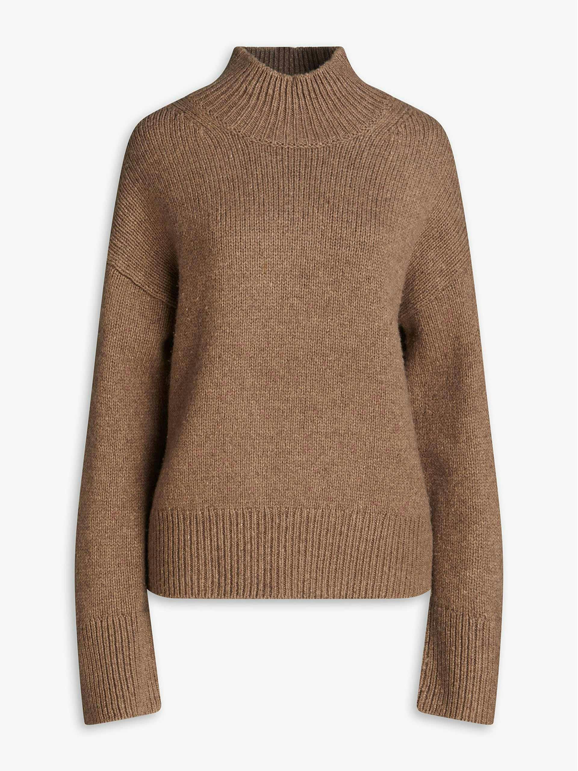 Betty wool-blend turtleneck taupe sweater