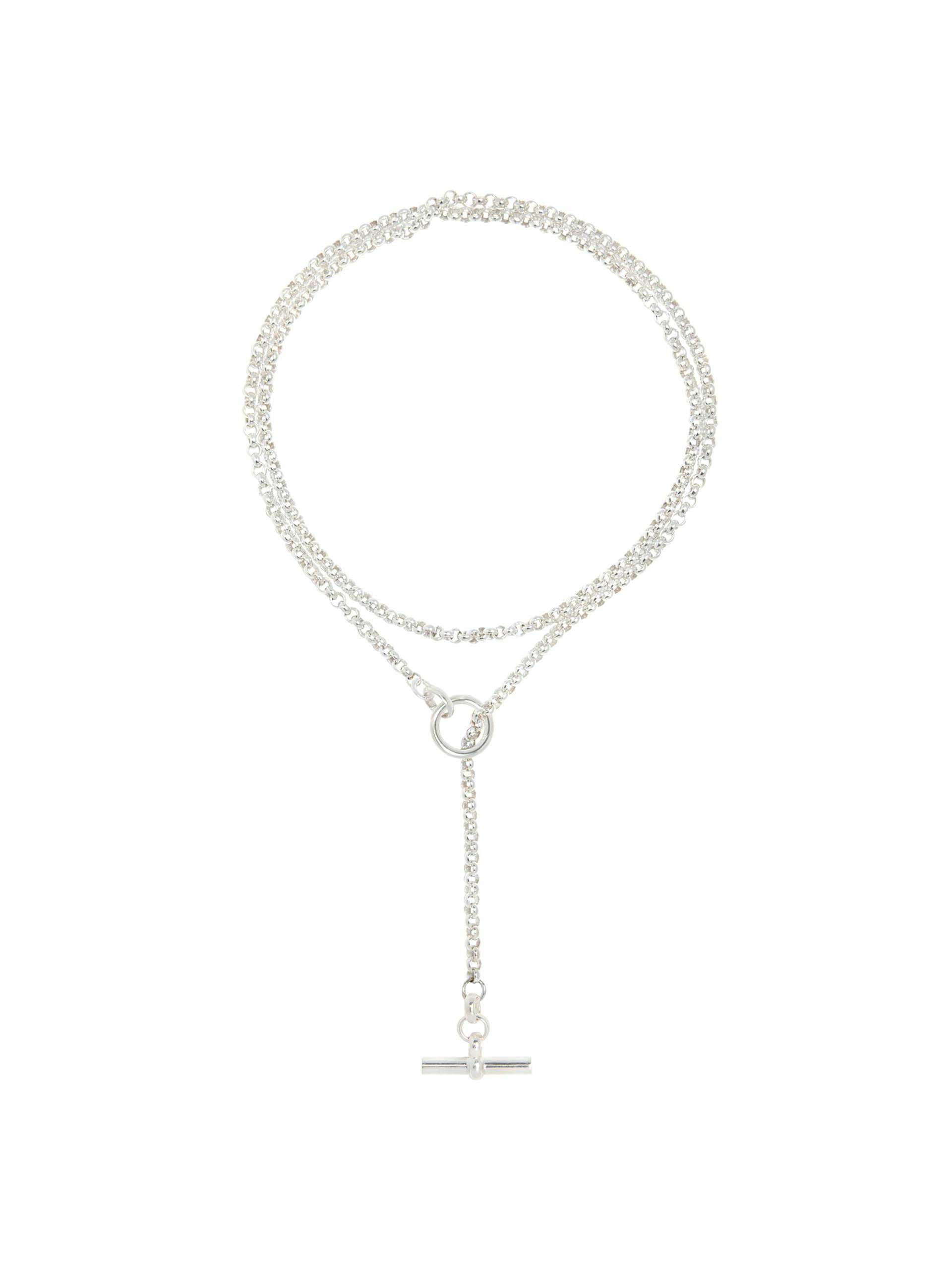 Silver Lariat necklace
