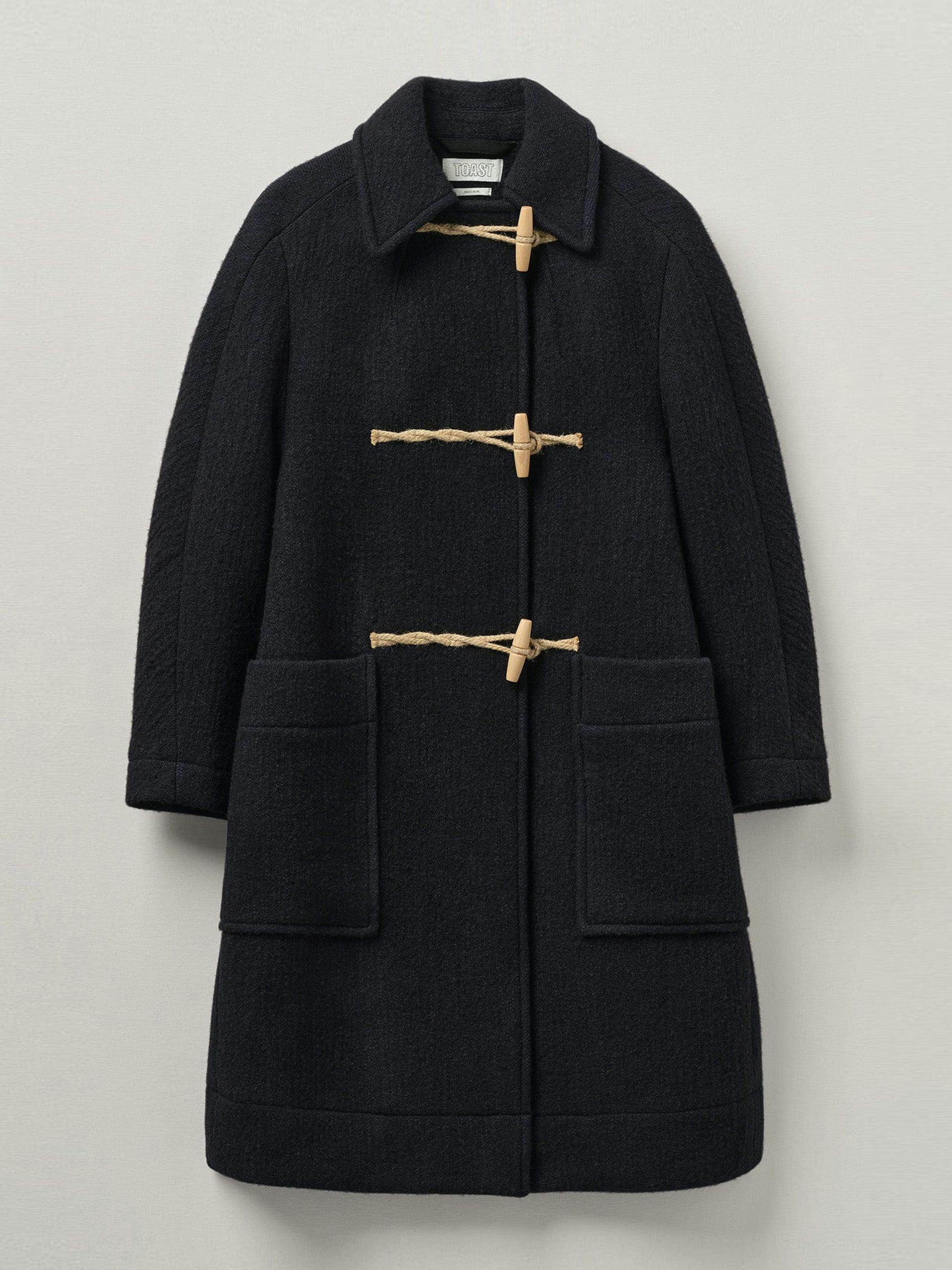 Textured duffle coat