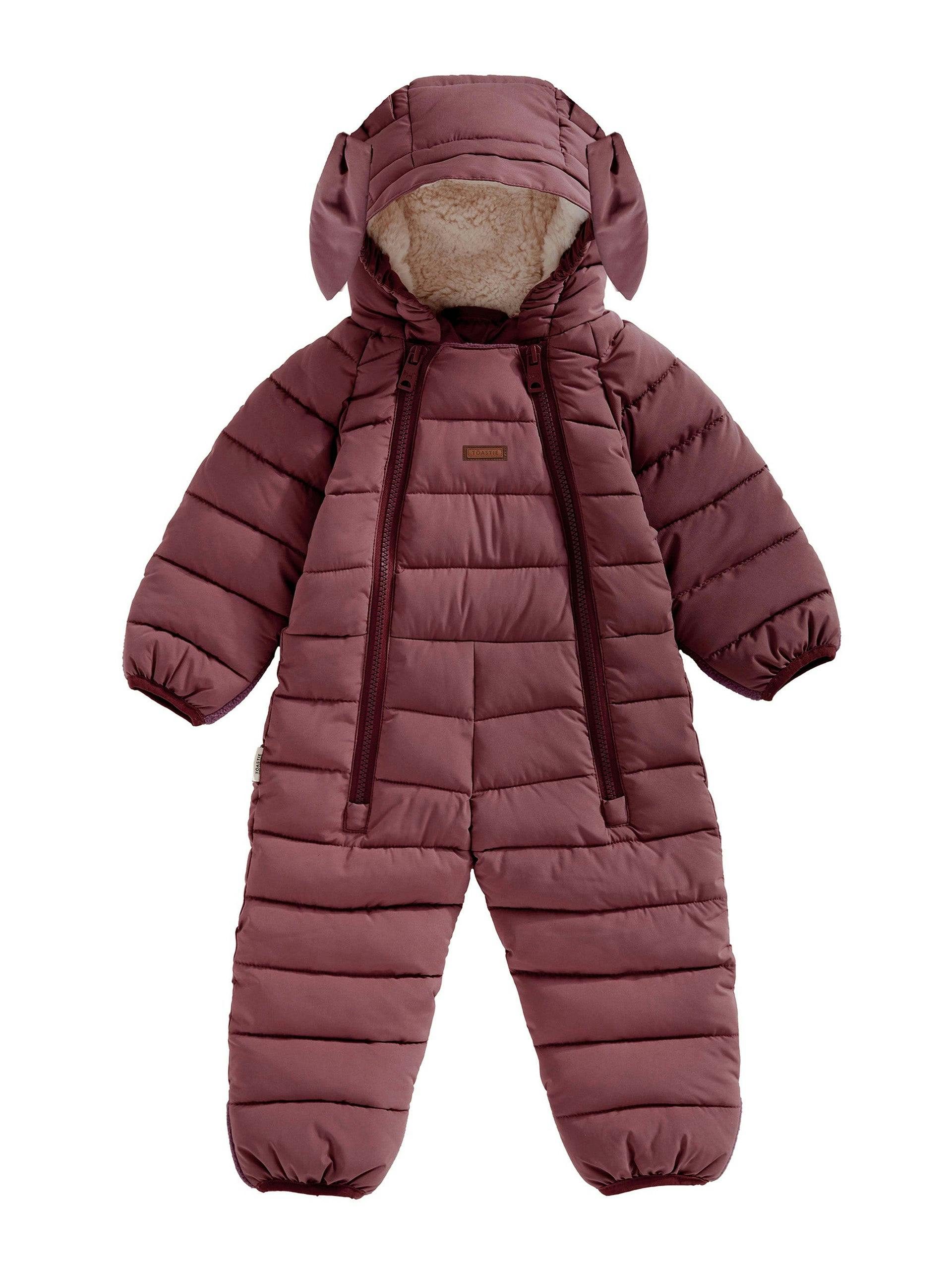 Berry quilted onesie
