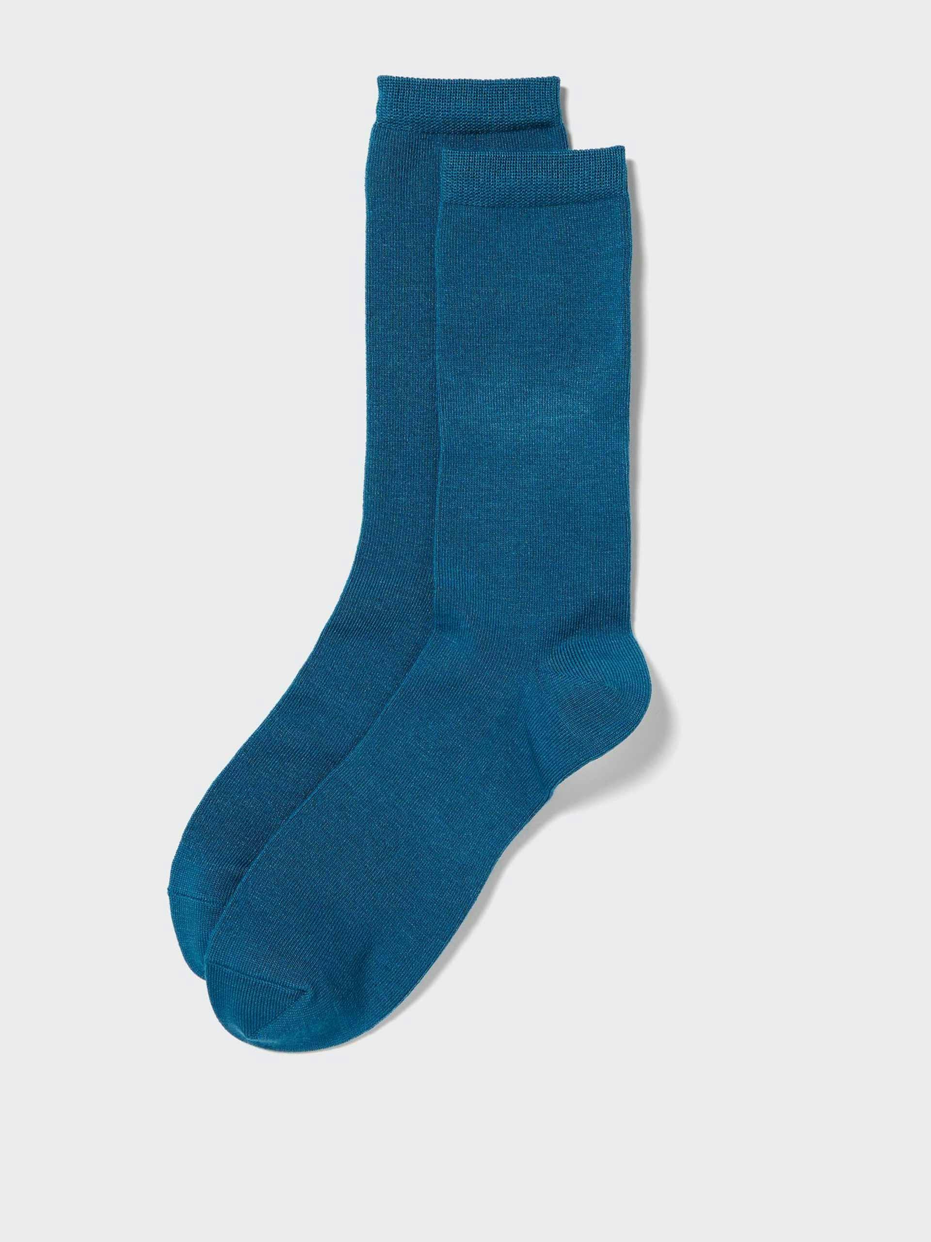 Heattech blue thermal socks
