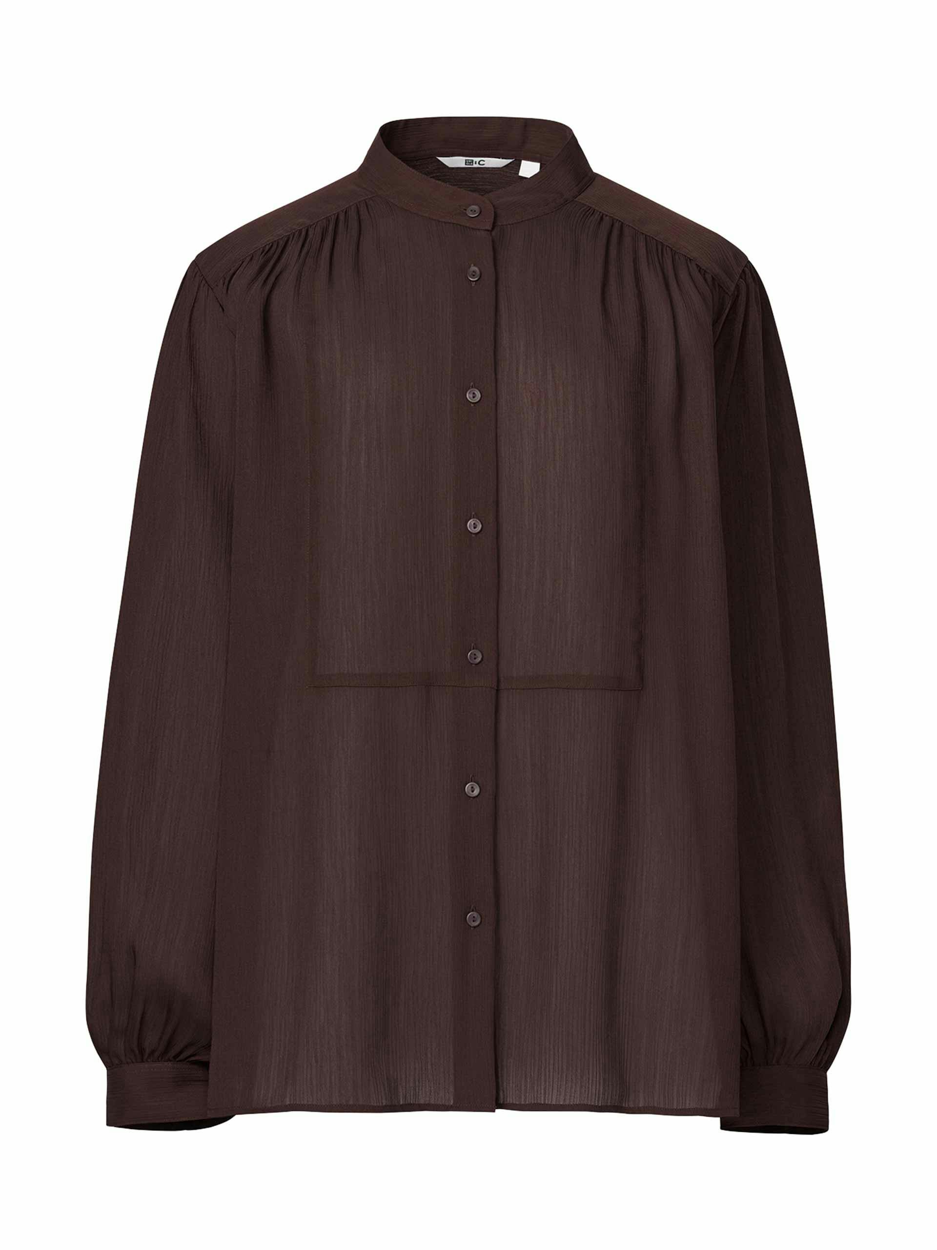 Dark brown voluminous blouse