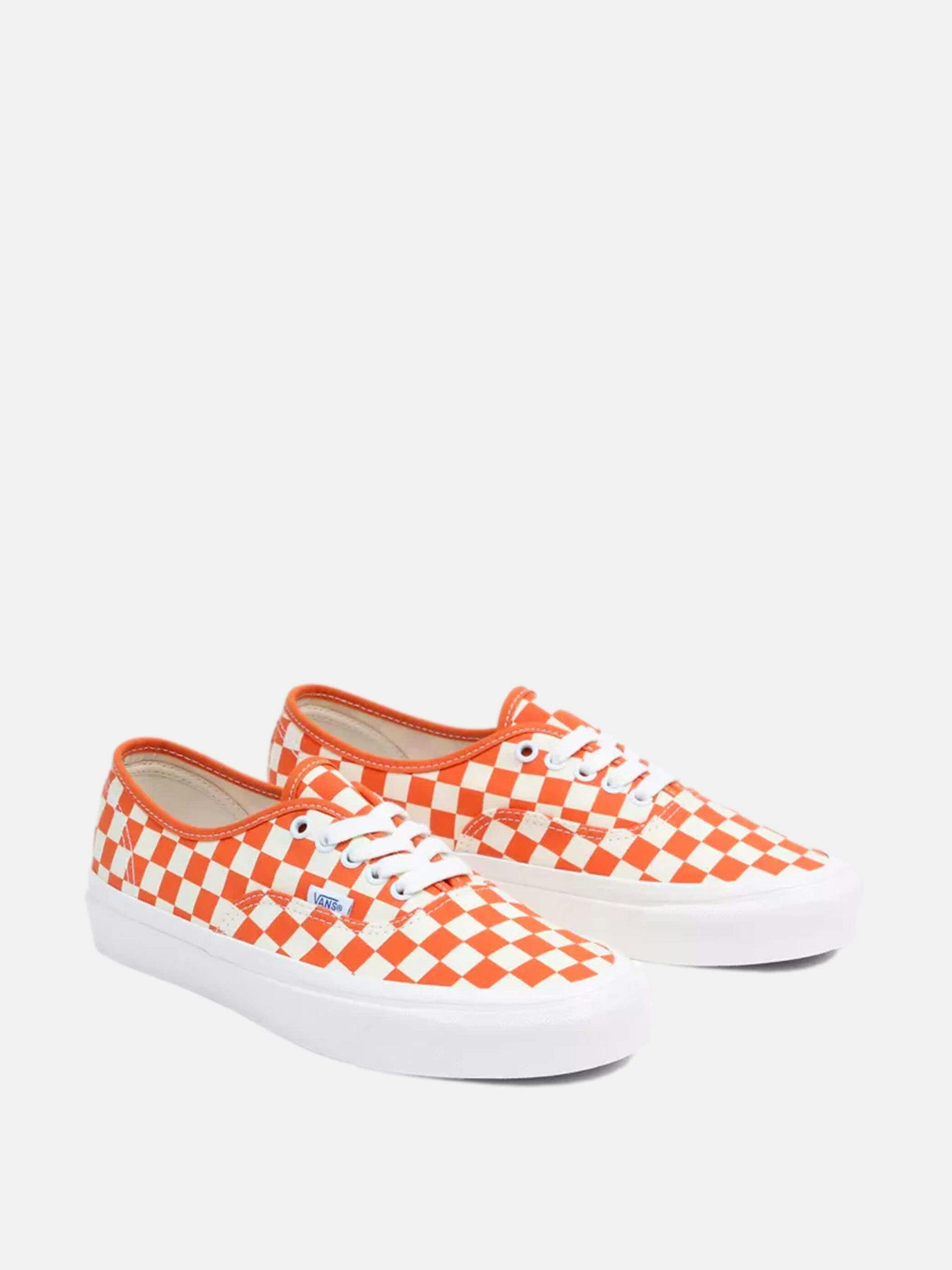 White and orange check Authentic shoes