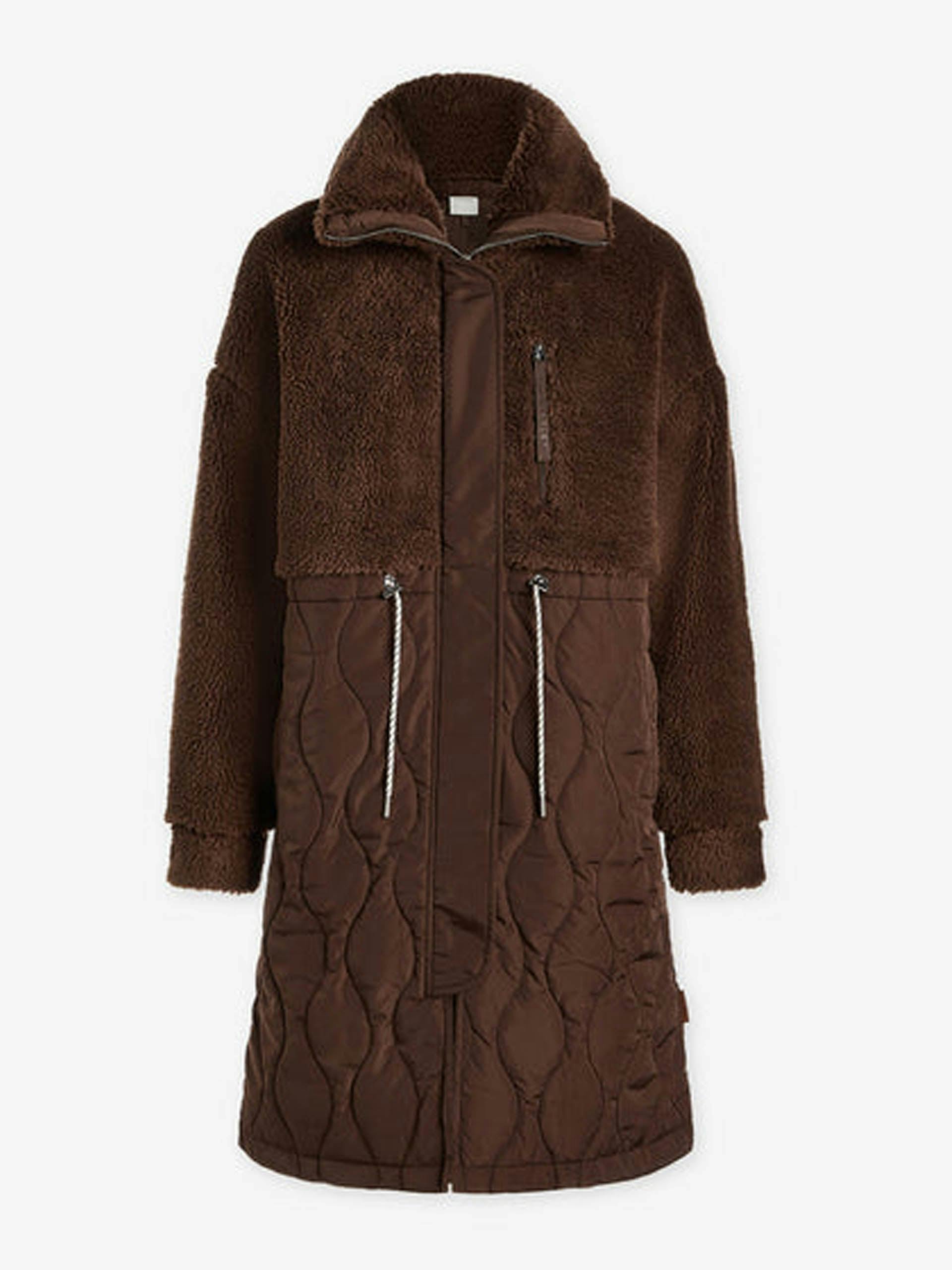 Walsh quilted sherpa coat